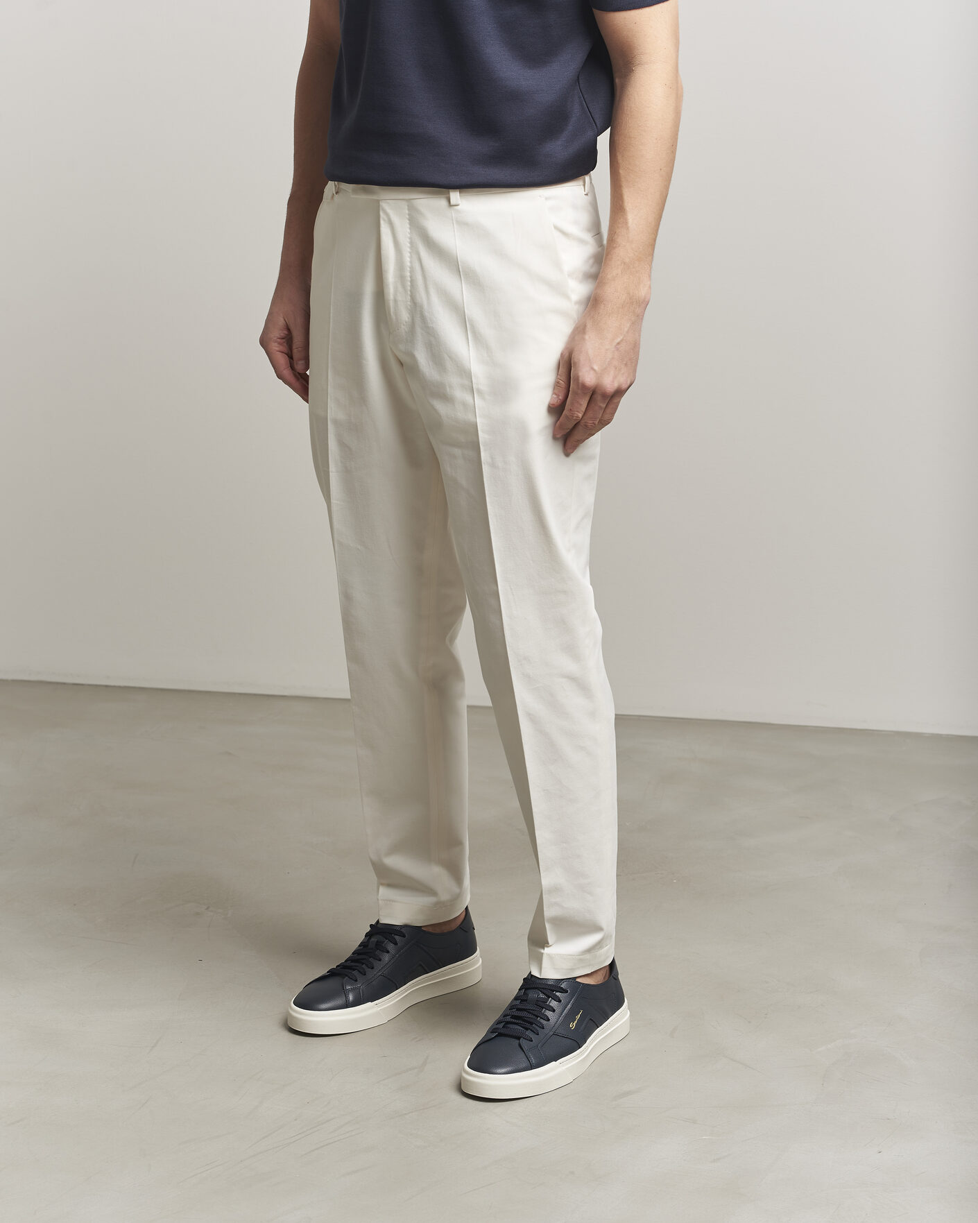 Herren | Sneaker | Santoni | Double Buckle Sneakers Navy Calf