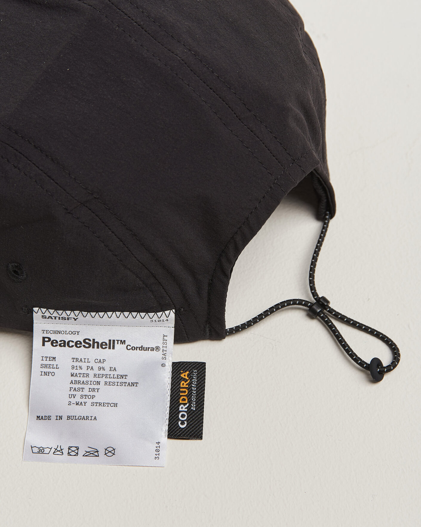 Herren | Hüte & Mützen | Satisfy | PeaceShell Cordura Trail Cap Black
