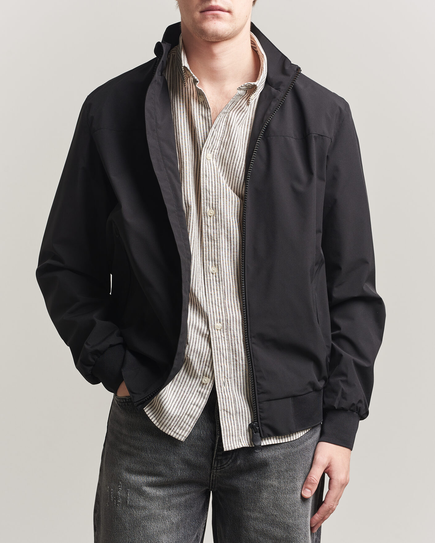 Herren | Jacken | Save The Duck | Finlay Nylon Harrington Jacket Black