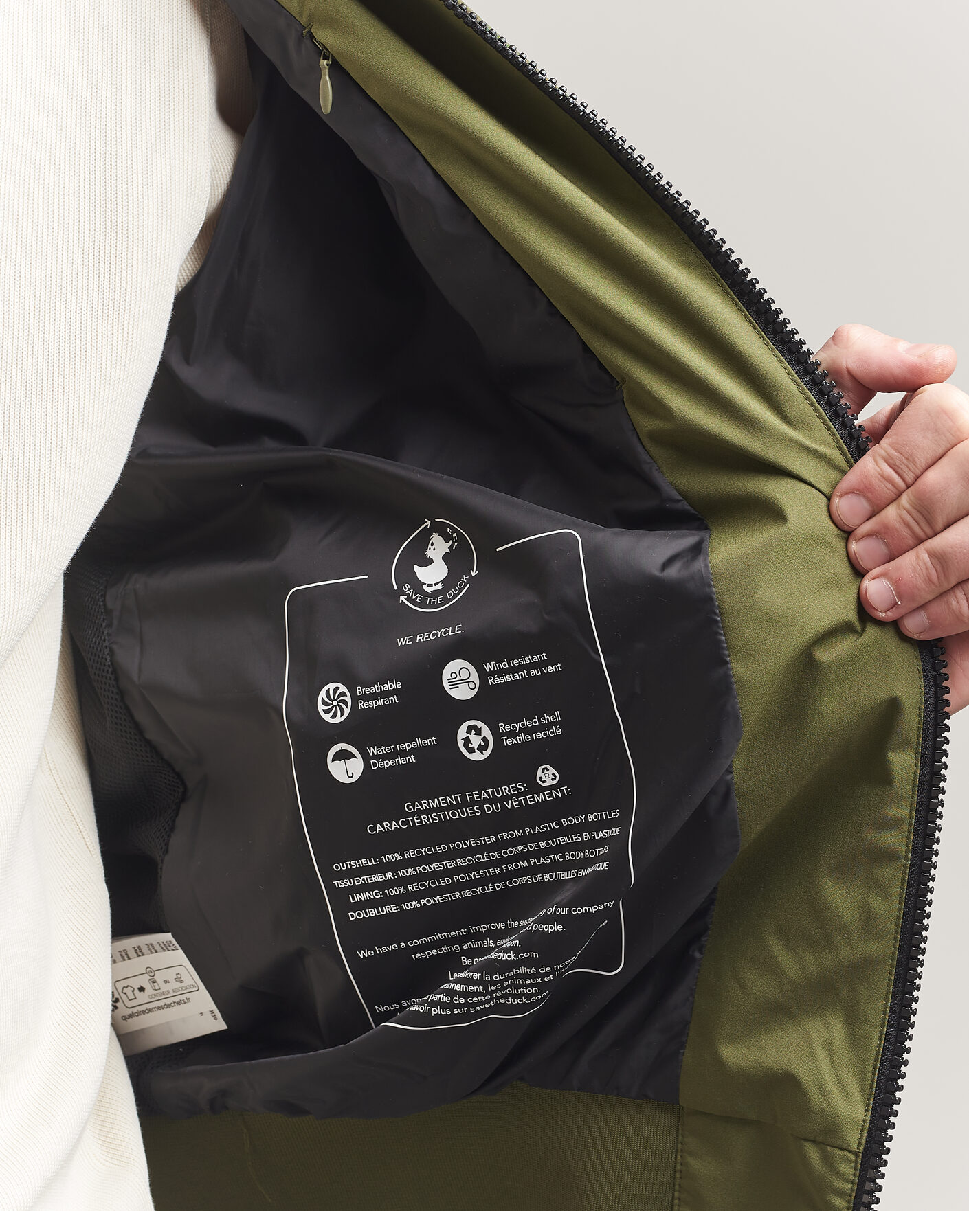 Herren | Jacken | Save The Duck | Finlay Nylon Harrington Jacket Dusty Olive