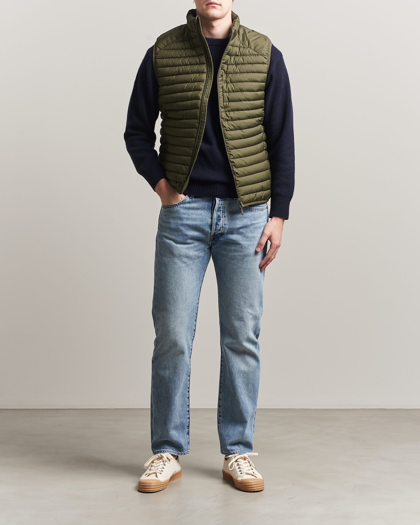 Herren | Westen | Save The Duck | Dave Lightweight Padded Vest Snake Green