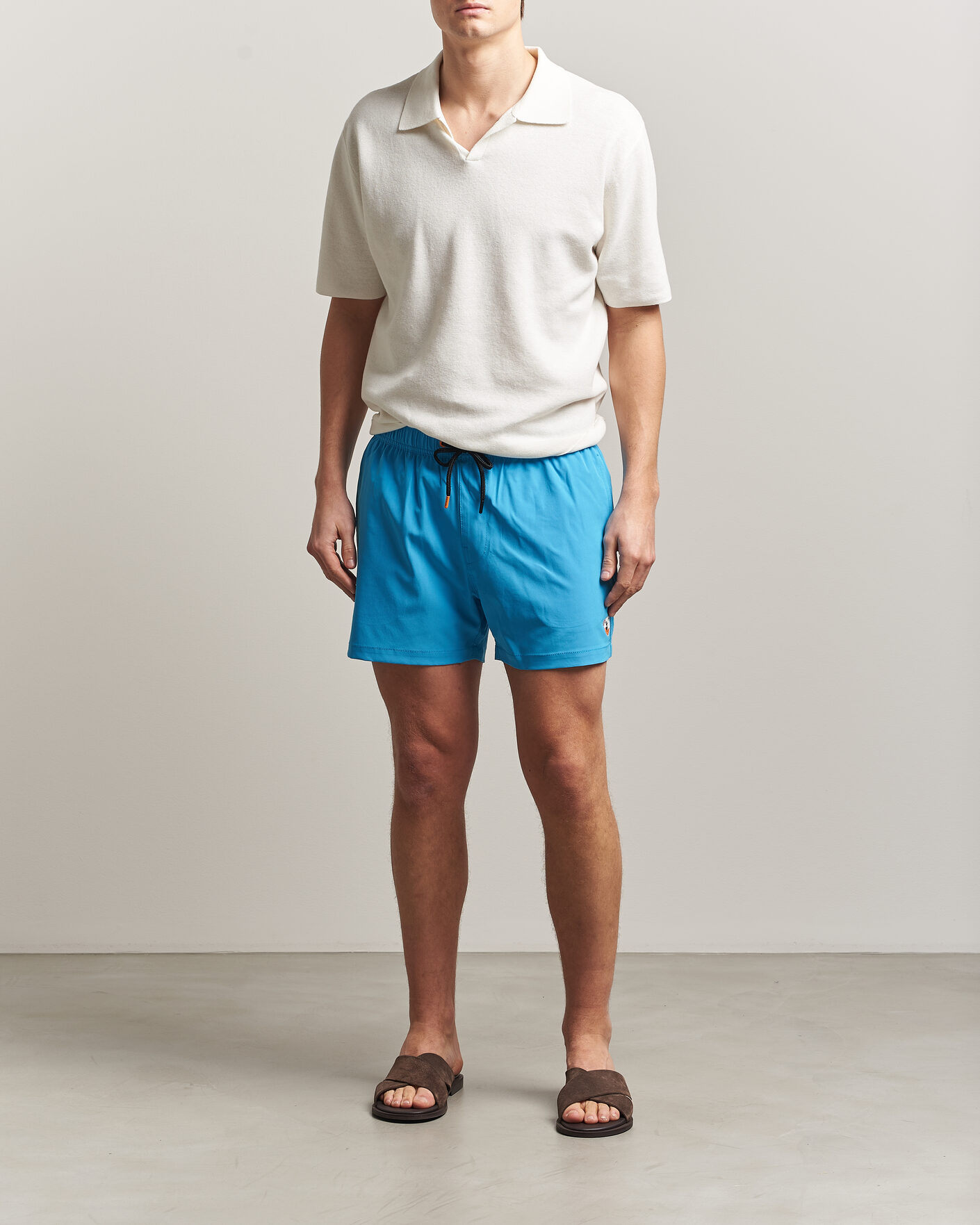 Herren | Badehosen | Save The Duck | Plain Drawstring Swimshorts Fluo Blue