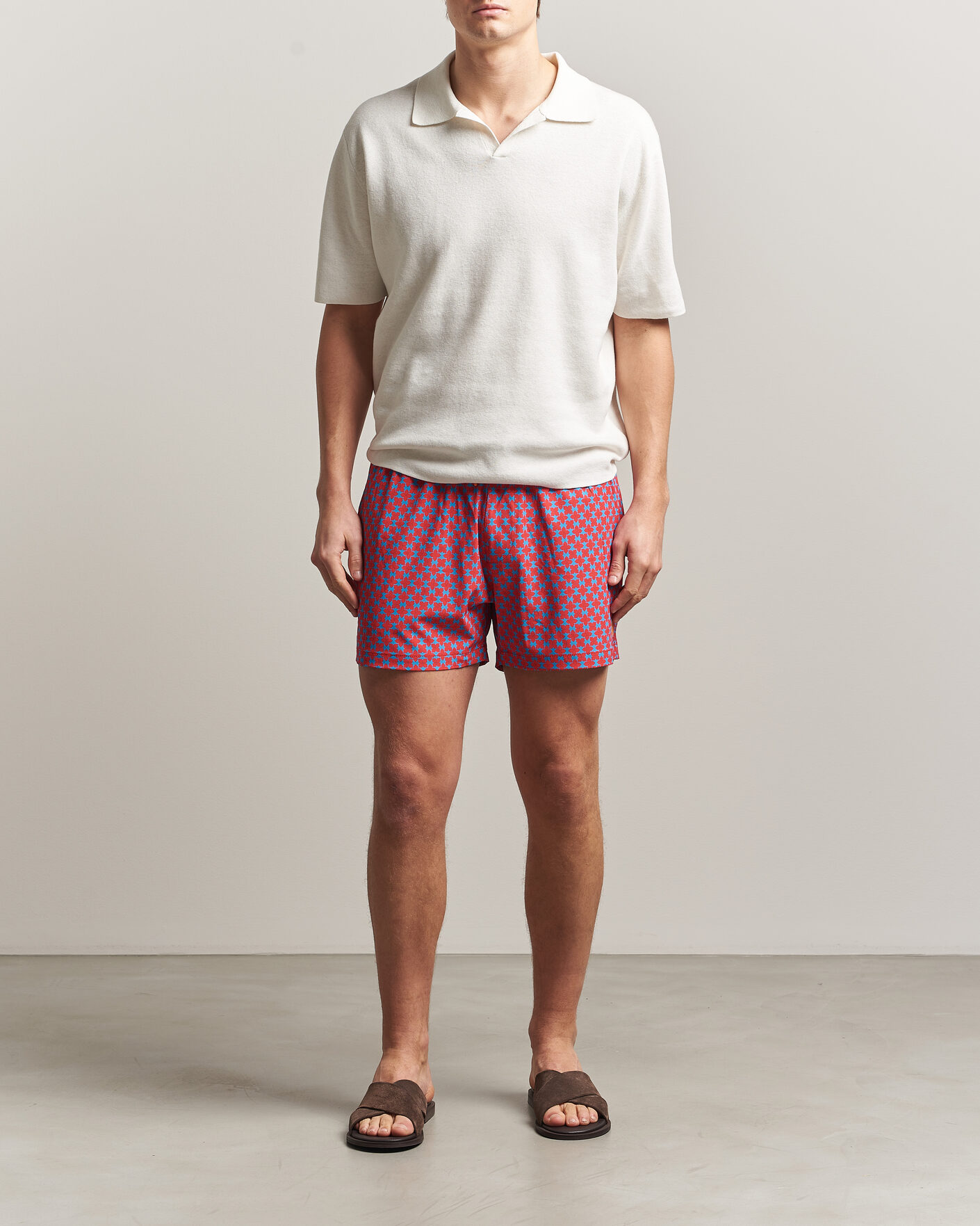 Herren | Badehosen | Save The Duck | Printed Drawstring Swimshorts Geometrical Flowers