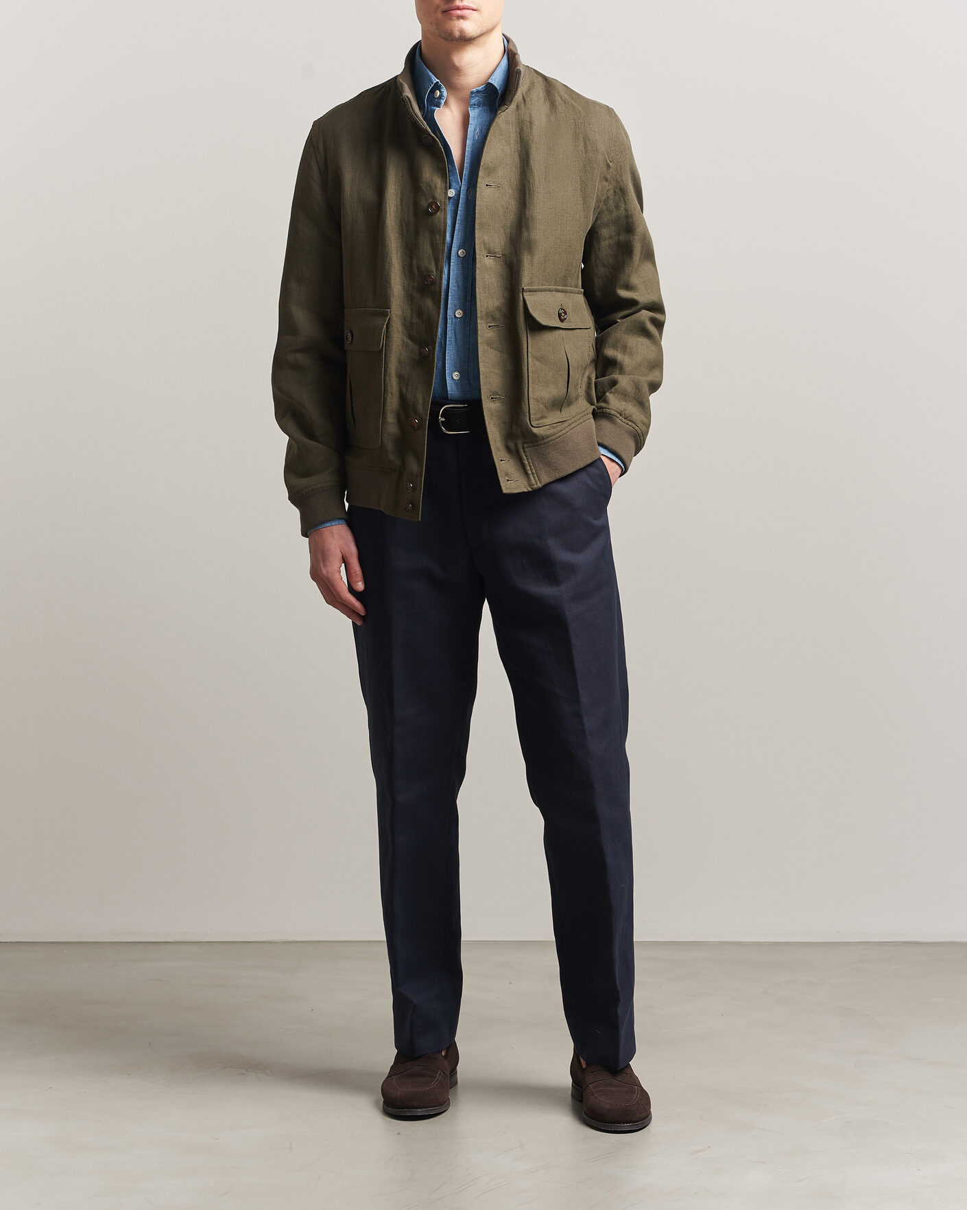 Herren | Jacken | Valstar | Valstarino Linen Jacket Olive