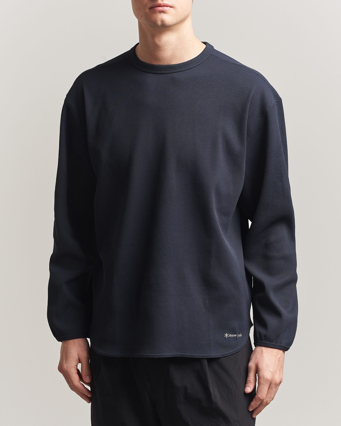 Herren | T-Shirts | Snow Peak | Dry Waffle Long Sleeve T-Shirt Dark Navy