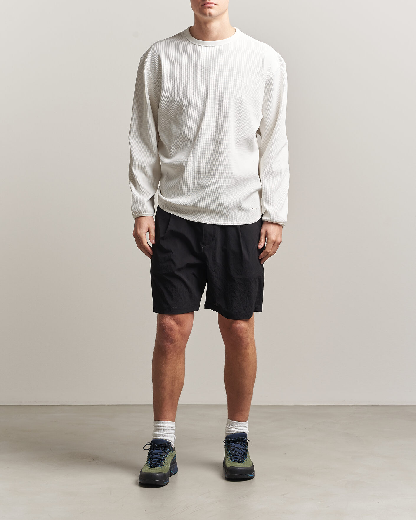 Herren | T-Shirts | Snow Peak | Dry Waffle Long Sleeve T-Shirt Off White