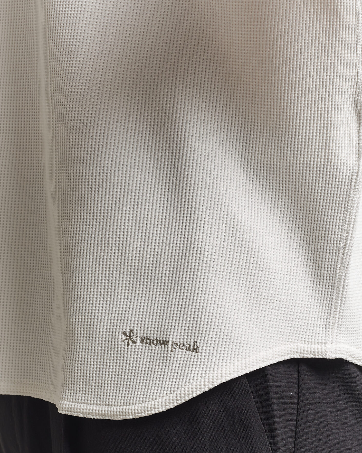 Herren | T-Shirts | Snow Peak | Dry Waffle Long Sleeve T-Shirt Off White