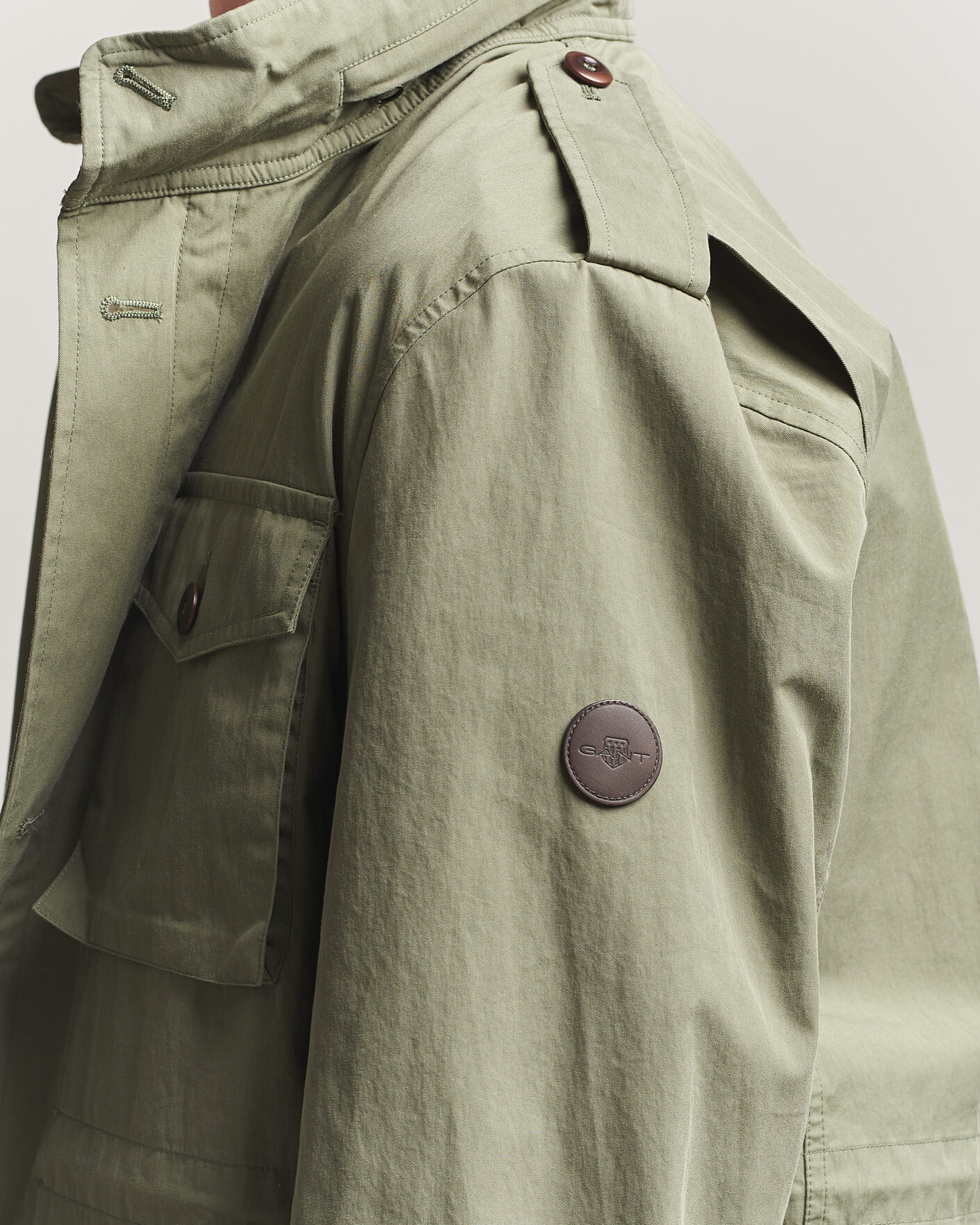 Herren | Jacken | GANT | Cotton Field Jacket Dry Herb Green