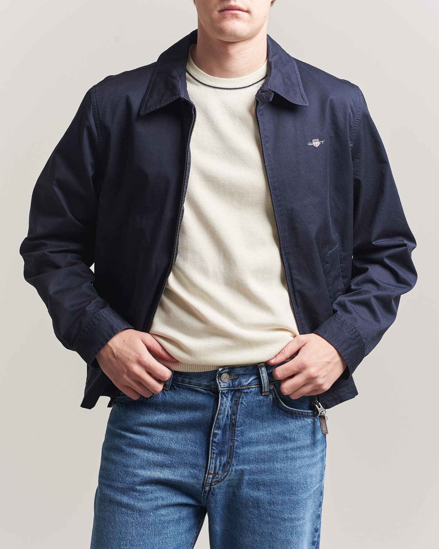 Herren | Jacken | Gant | Cotton Windcheater Jacket Evening Blue