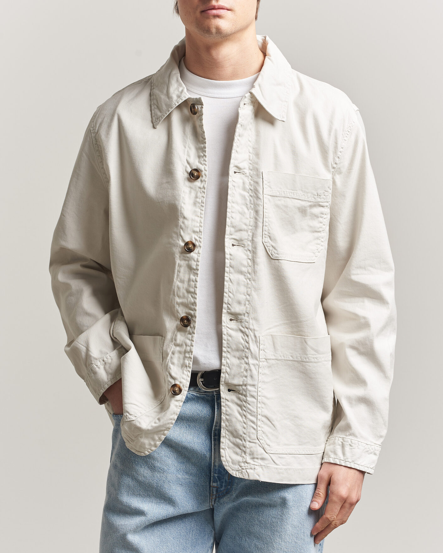 Herren | Hemden | Gant | Regular Fit Cotton/Linen Overshirt Sand