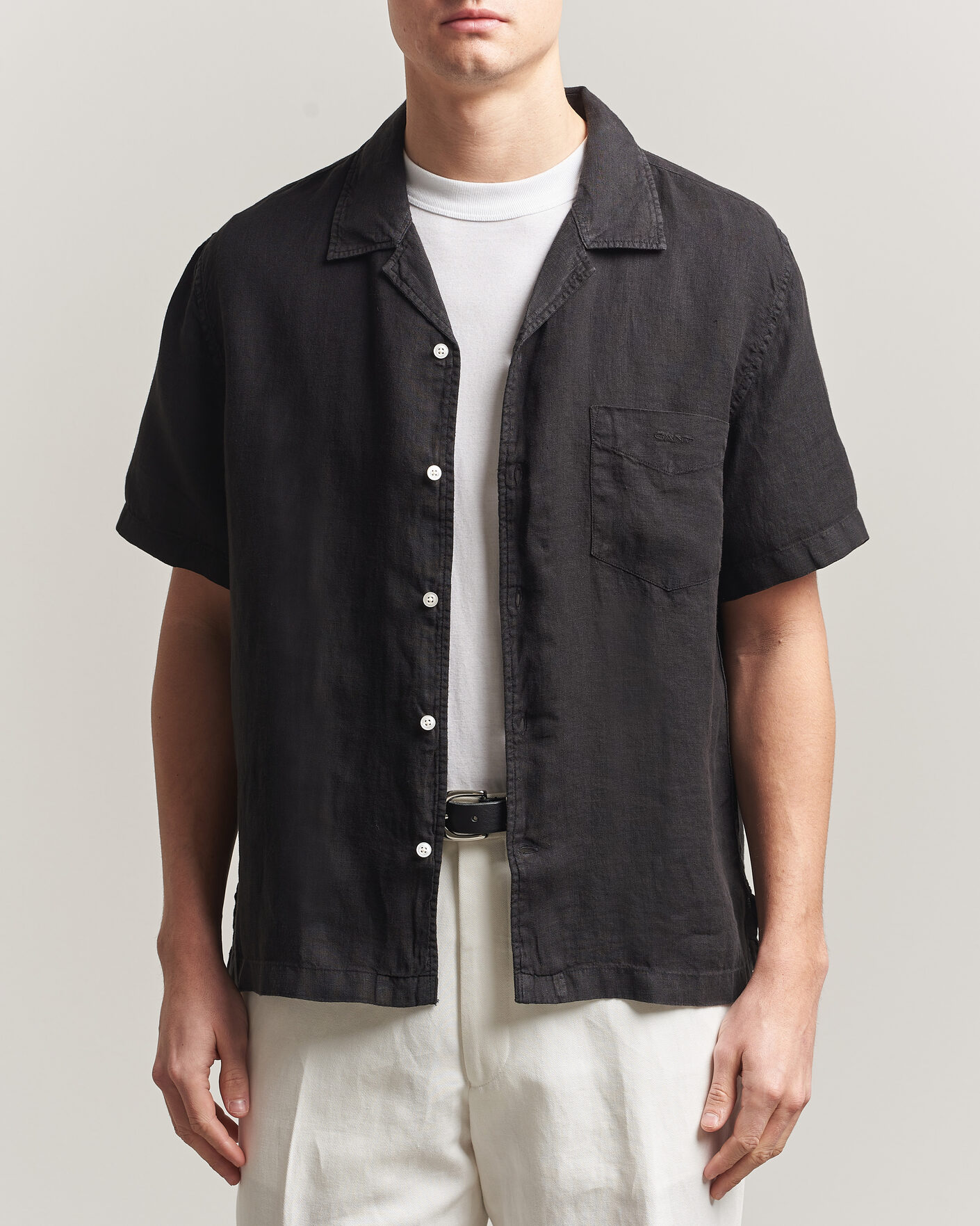 Herren | Hemden | Gant | Regular Fit Garment Dyed Resort Shirt Black