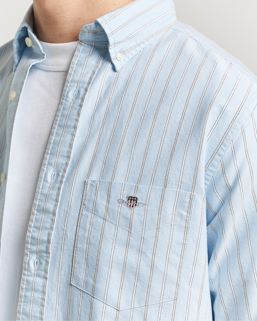 Herren | Hemden | Gant | Regluar Fit Clsasic Oxford Striped Shirt Sky Blue