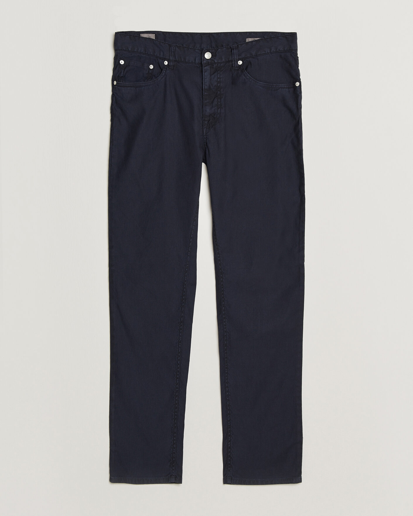 Herren | Hosen | Gant | Slim Fit Cotton/Linen 5-Pocket Pants Evening Blue