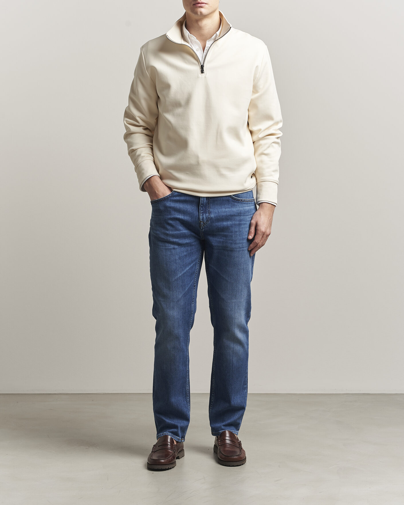 Herren | Jeans | Gant | Regular Fit Jeans Mid Blue Broken In