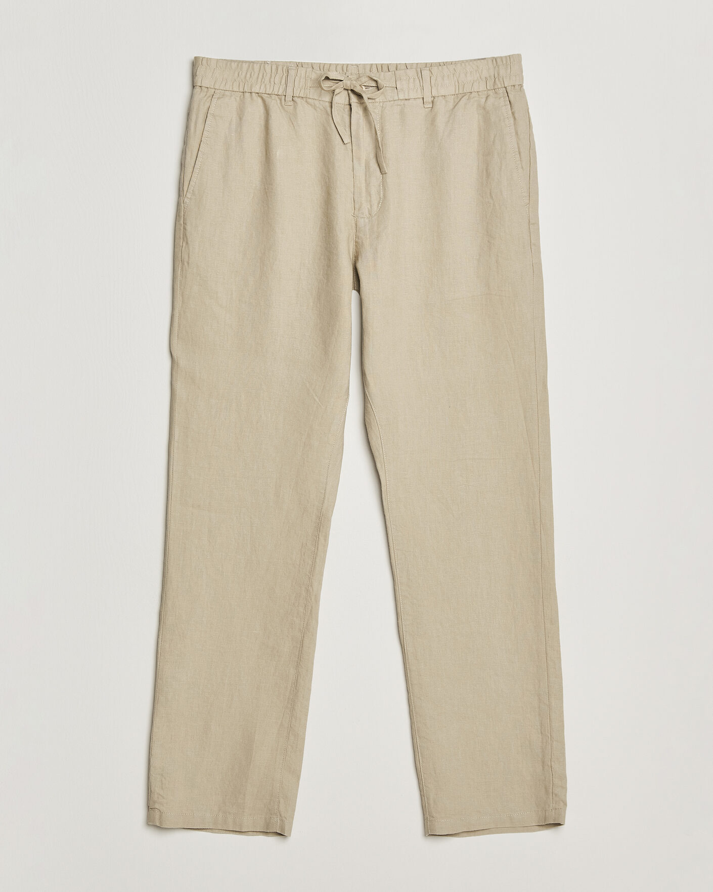 Herren | Hosen | Gant | Regular Fit Linen Drawstring Pants Oat Beige