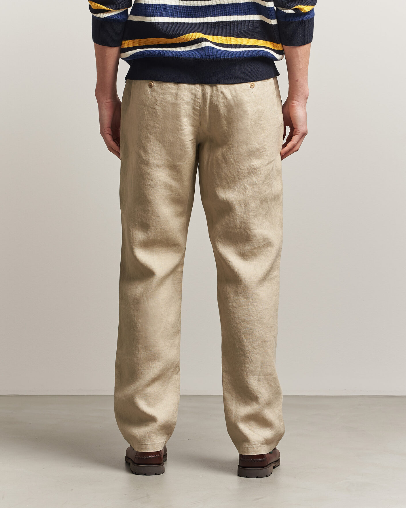 Herren | Hosen | GANT | Regular Fit Linen Drawstring Pants Oat Beige