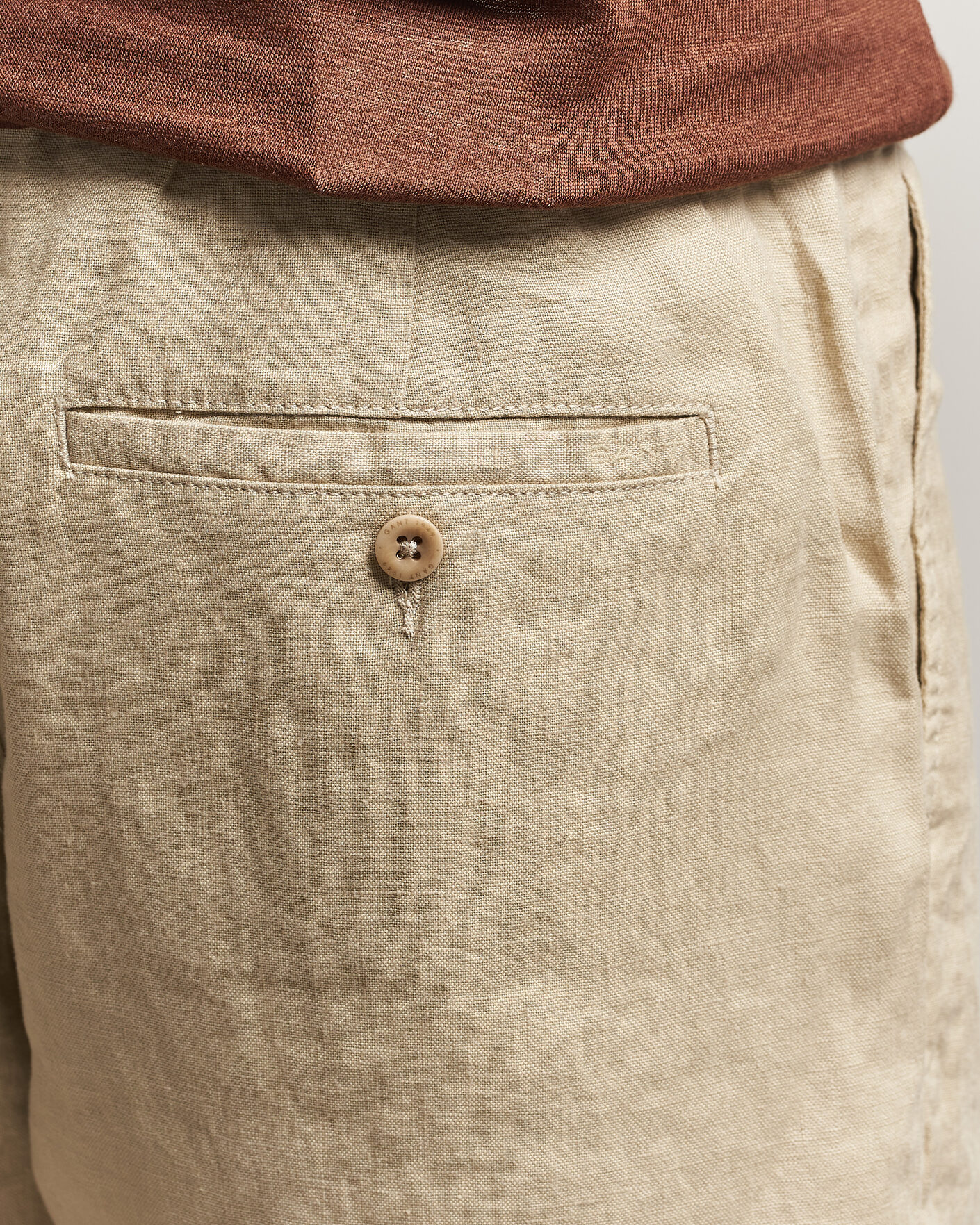 Herren | Shorts | Gant | Regular Fit Linen Drawstring Shorts Oat Beige