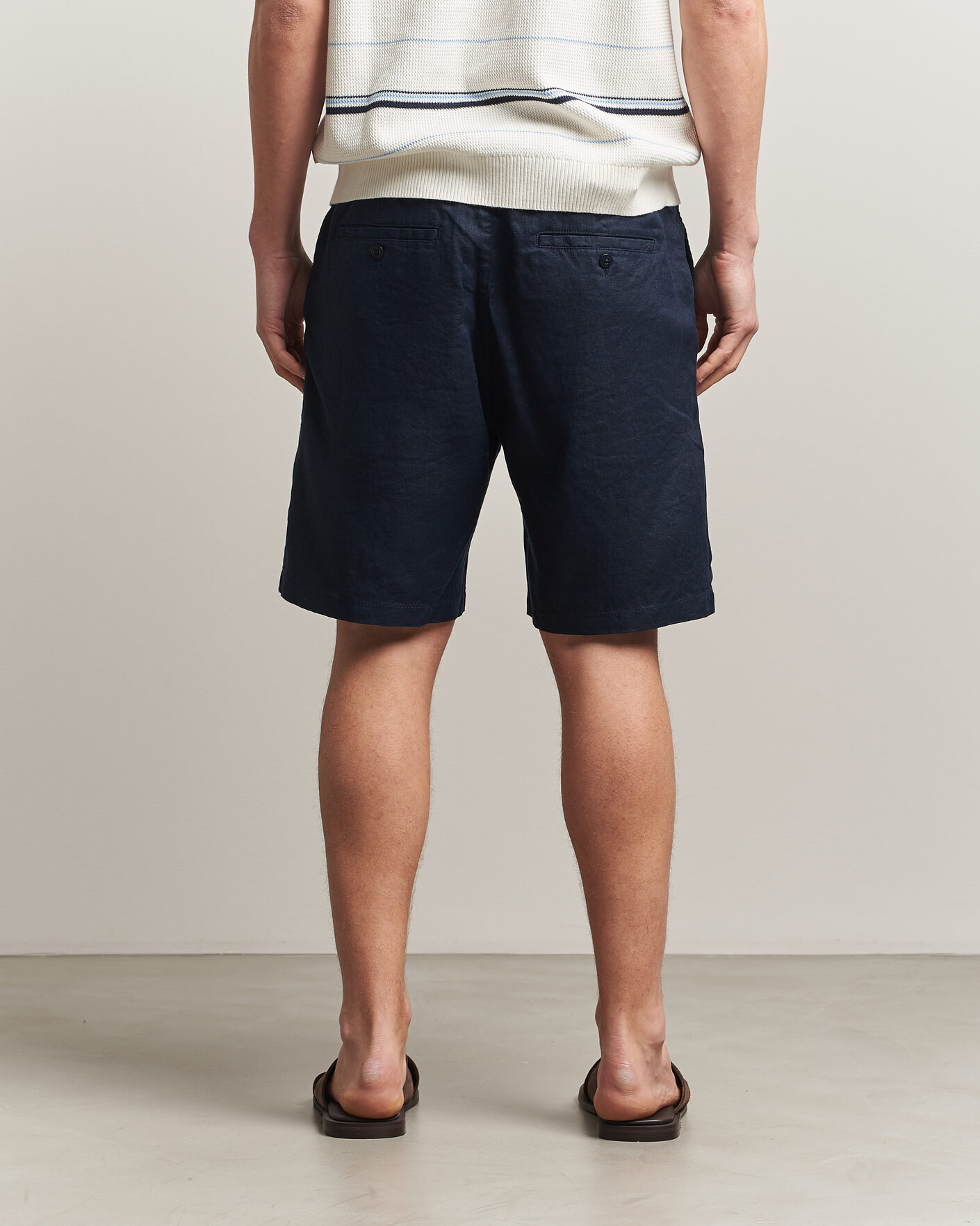 Herren | Shorts | GANT | Regular Fit Linen Drawstring Shorts Evening Blue