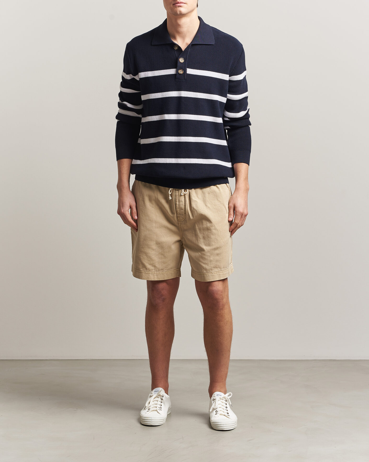 Herren | Shorts | GANT | Regular Fit Sunfaded Drawstring Oat Beige