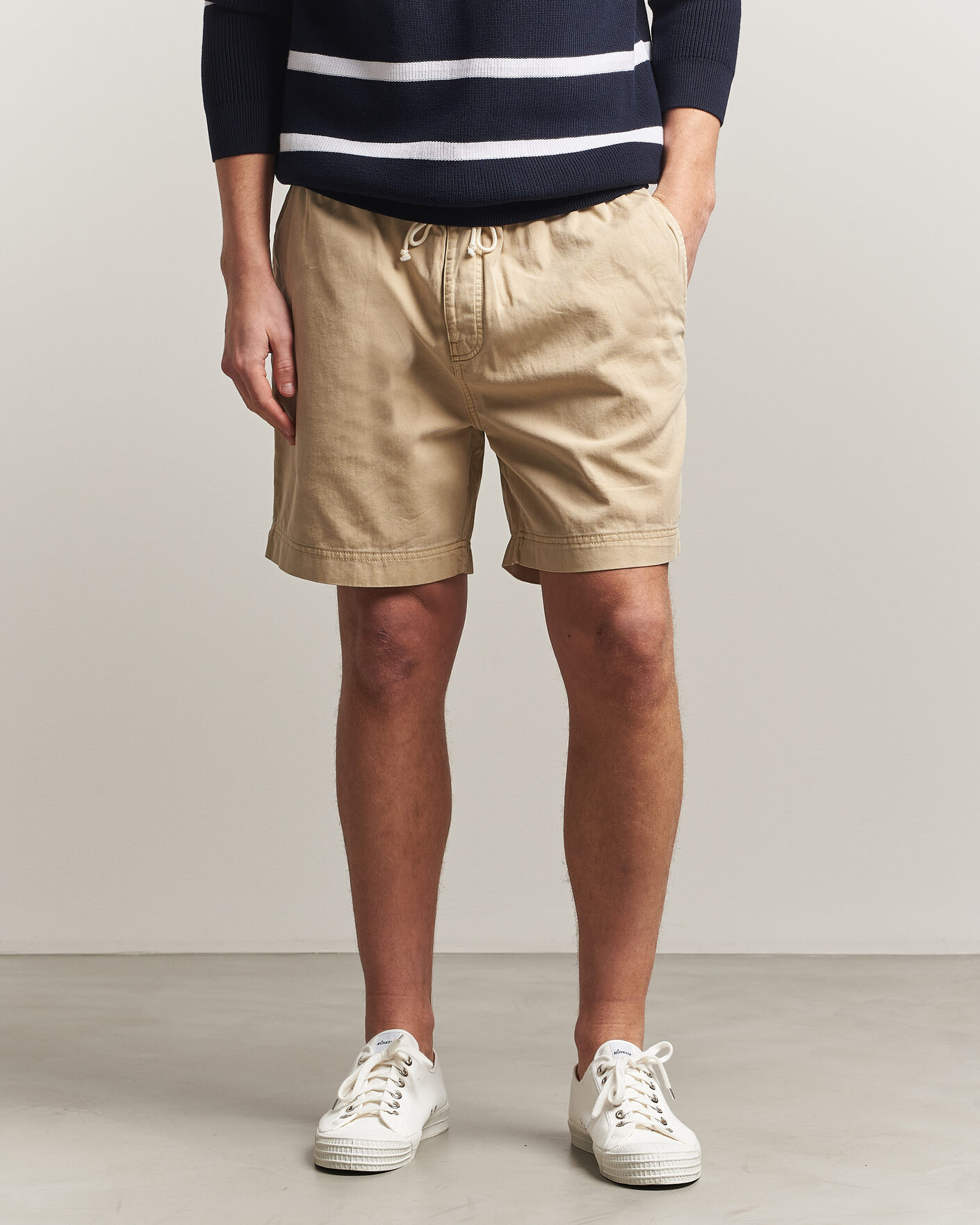 Herren | Shorts | Gant | Regular Fit Sunfaded Drawstring Oat Beige