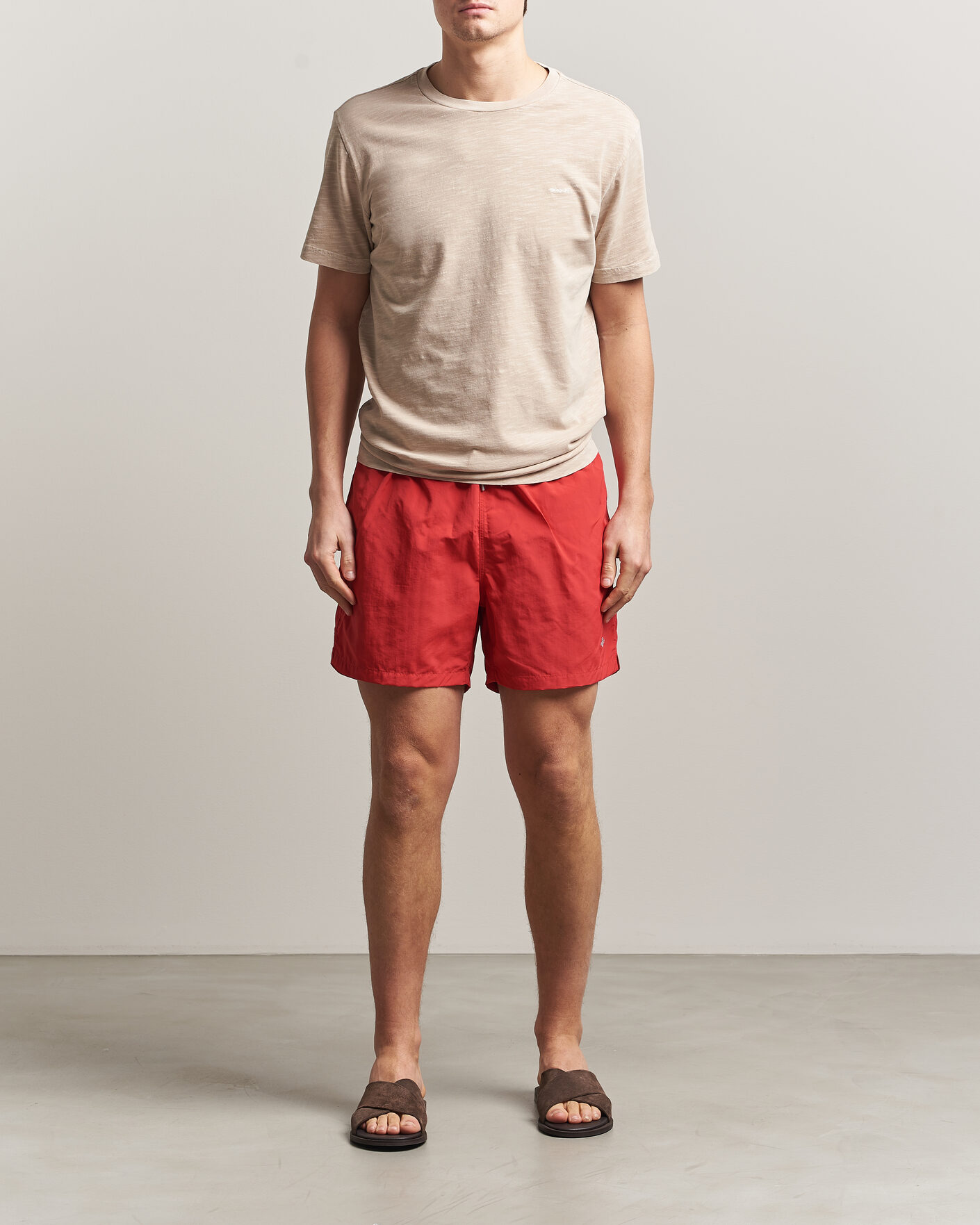 Herren | Badehosen | Gant | Basic Swimshorts Rose Red