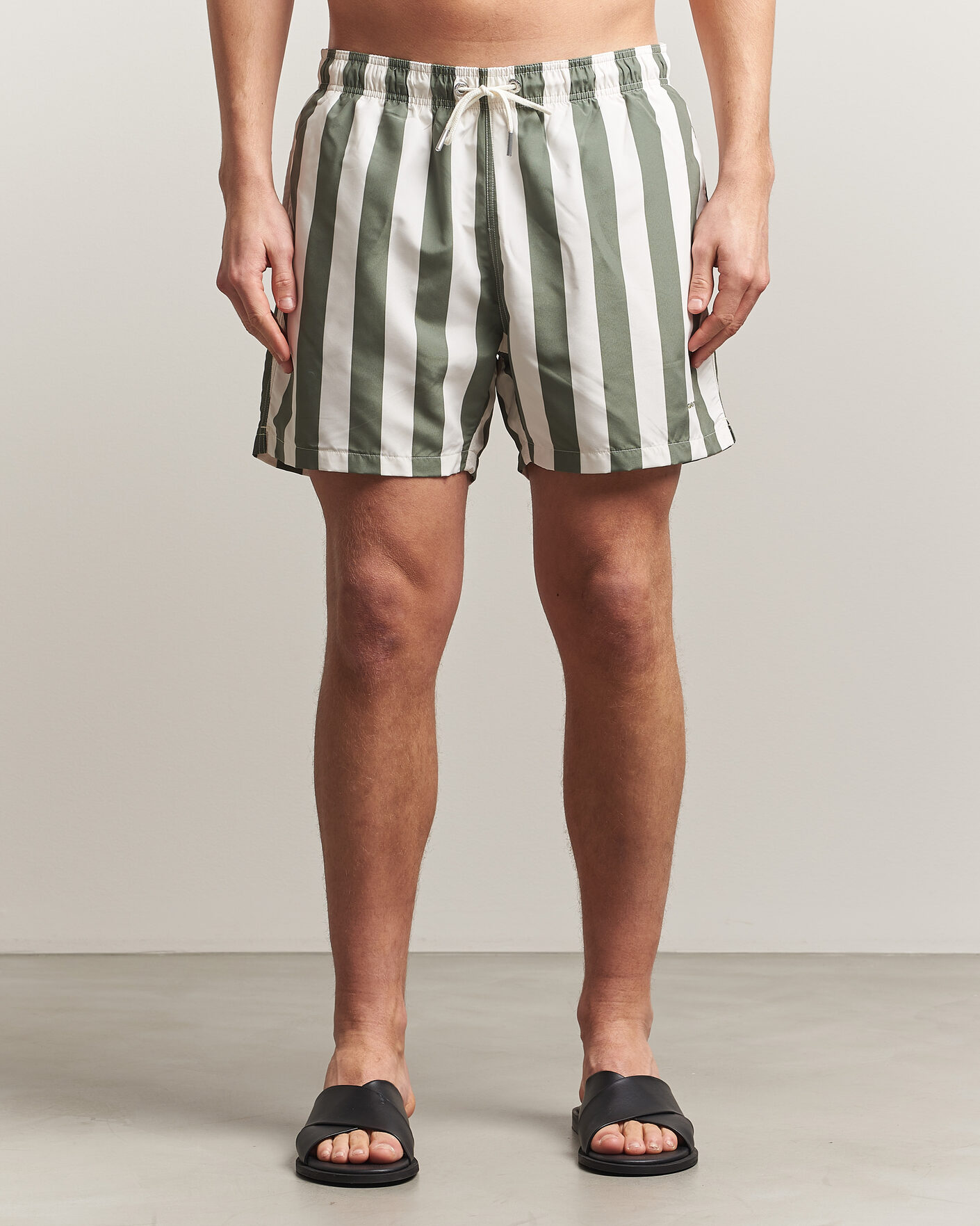 Herren | Badehosen | Gant | Blockstriped Swimshorts Dry Herb Green