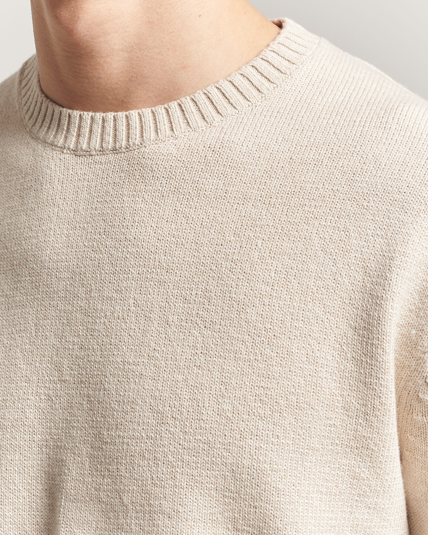Herren | Pullover | Gant | Cotton/Cashmere Knitted Sweater Seed Melange