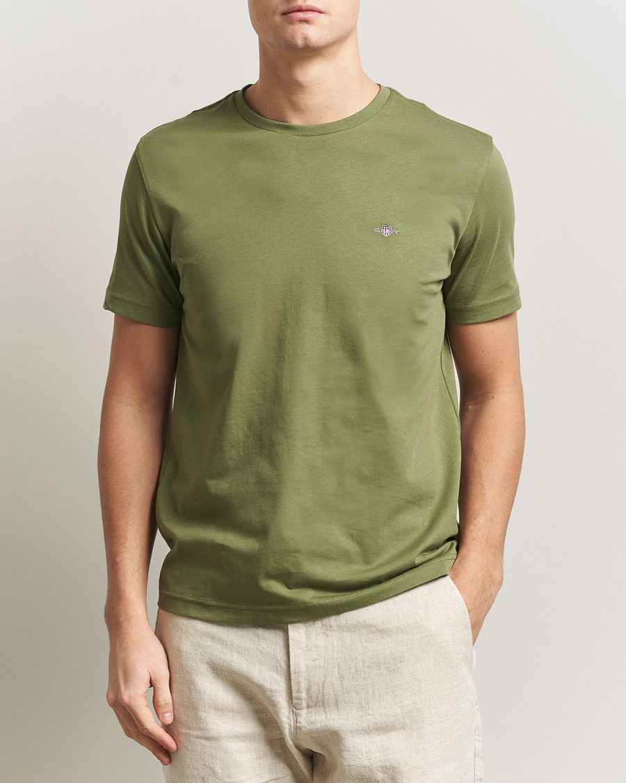 Herren | T-Shirts | Gant | The Original T-Shirt Dry Herb Green