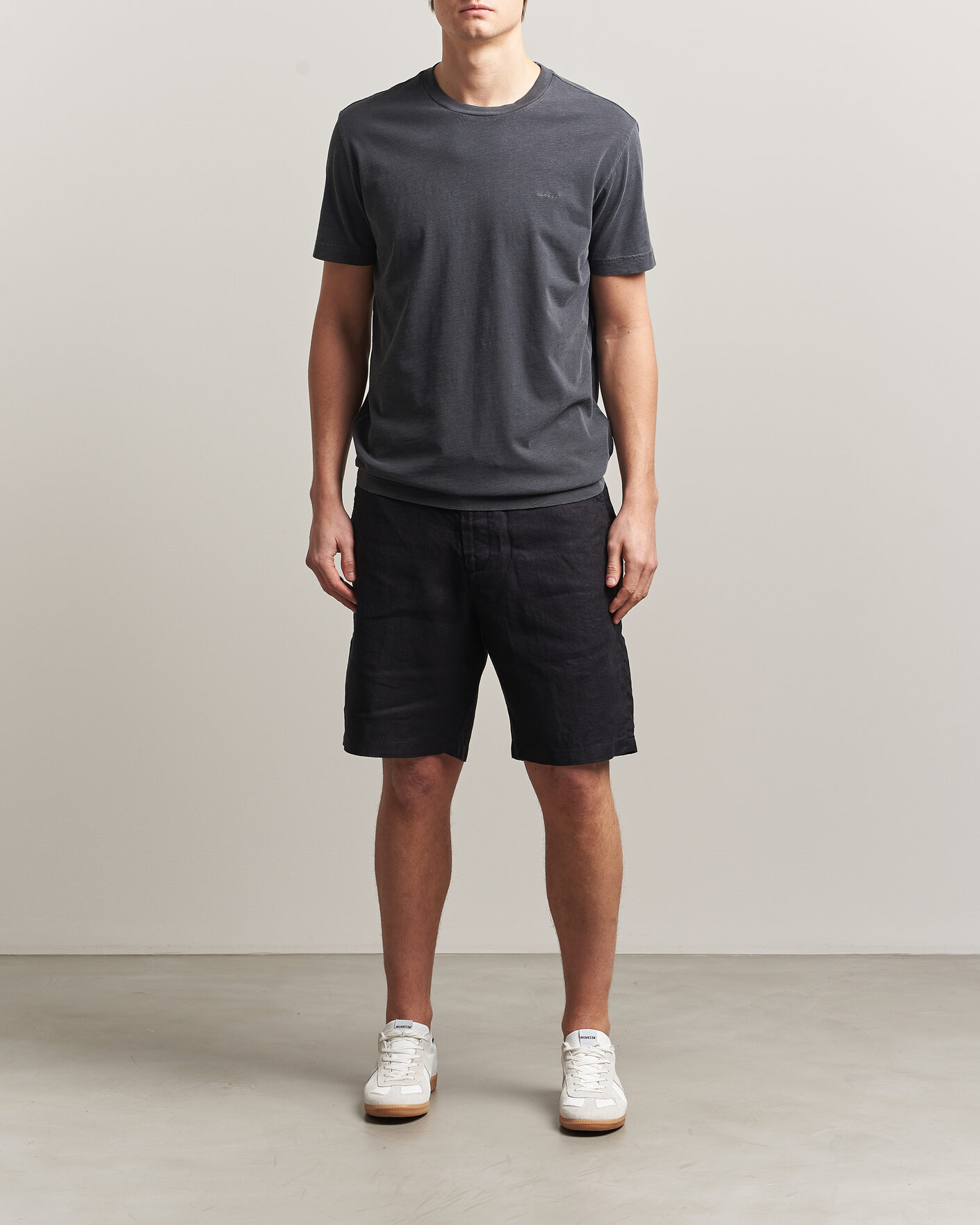 Herren | T-Shirts | Gant | Washed Slub T-Shirt Black
