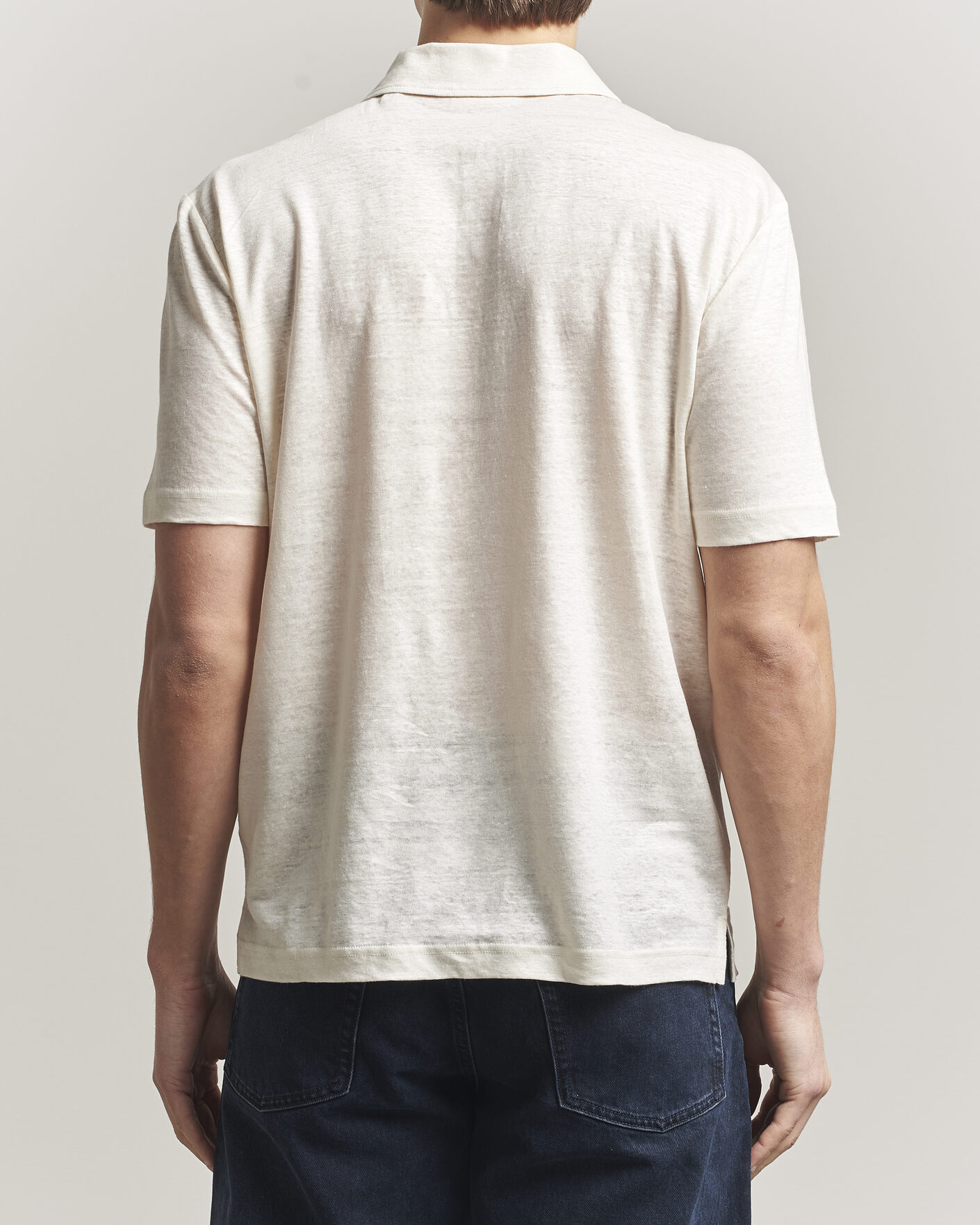 Herren | Poloshirts | GANT | Linen Polo Creamed White