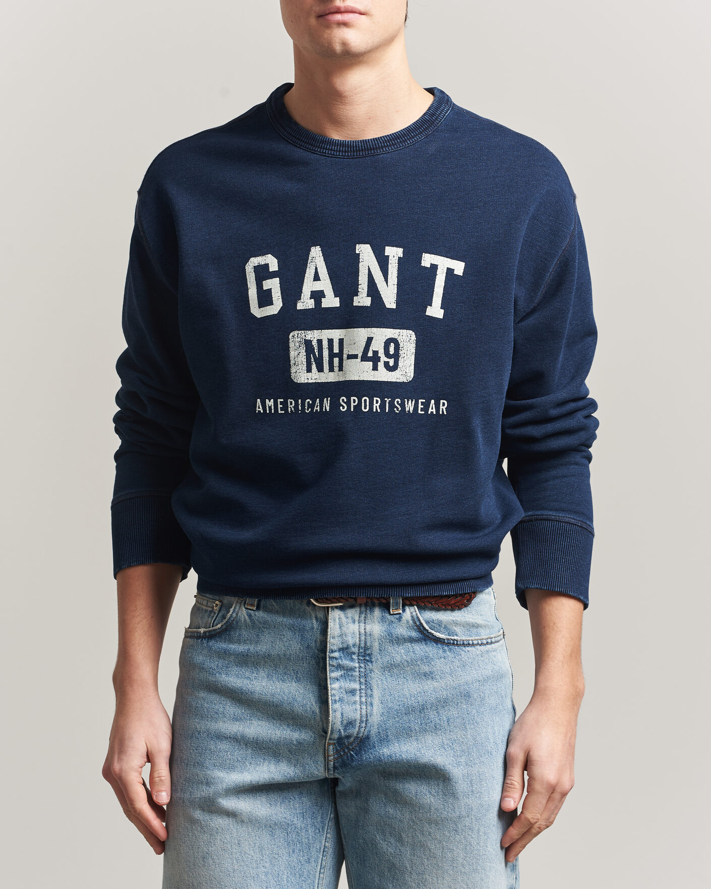 Herren | Pullover | Gant | Indigo Graphic Sweatshirt Dark Blue