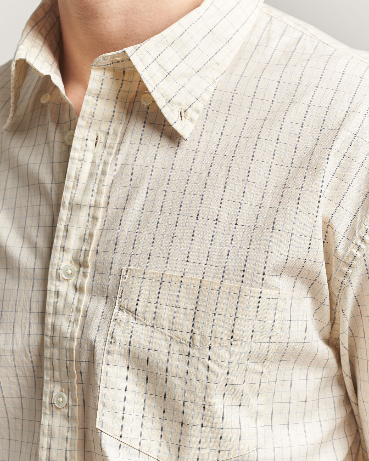 Herren | Hemden | GANT | Relaxed Fit Dreamy Oxford Checked Shirt Creamed White