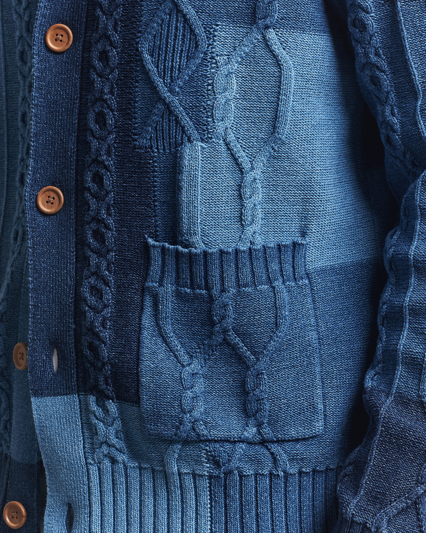 Herren | Pullover | Gant | Indigo Cotton Cable Cardigan Rich Navy