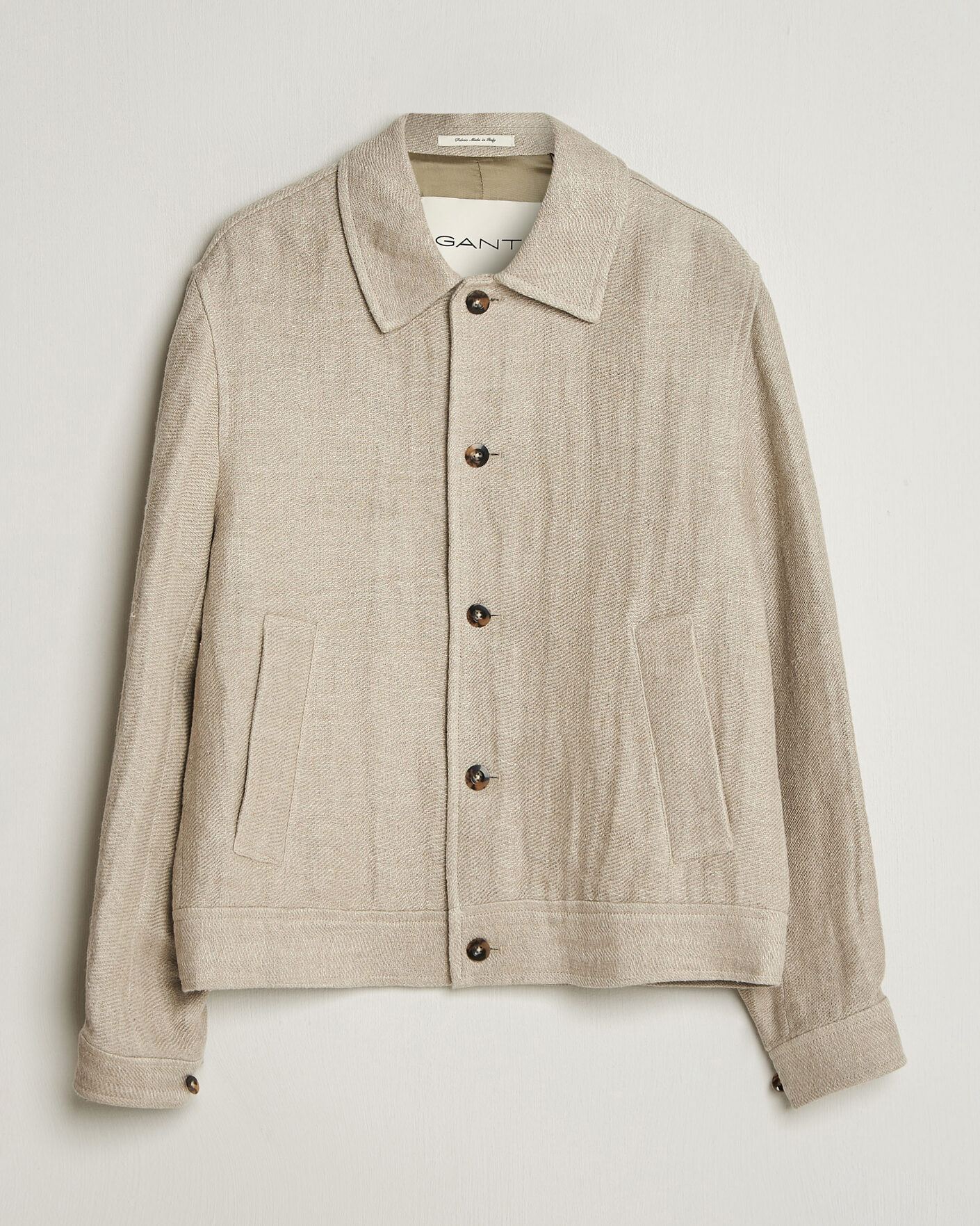 Herren | Jacken | Gant | Washed Linen Jacket Light Taupe