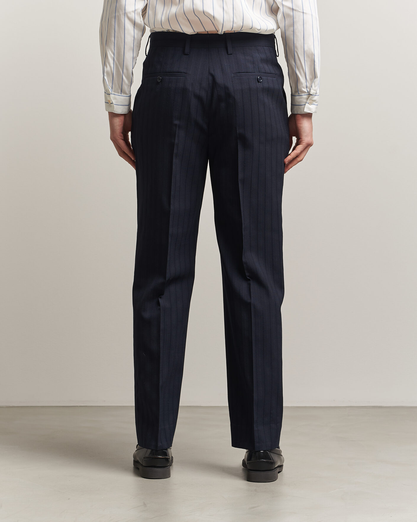 Herren | Hosen | GANT | Tonal Pinstriped Suit Pants Evening Blue