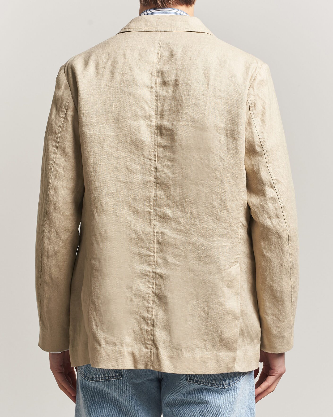 Herren | Sakkos | GANT | Garment Dyed Linen Blazer Oat Beige