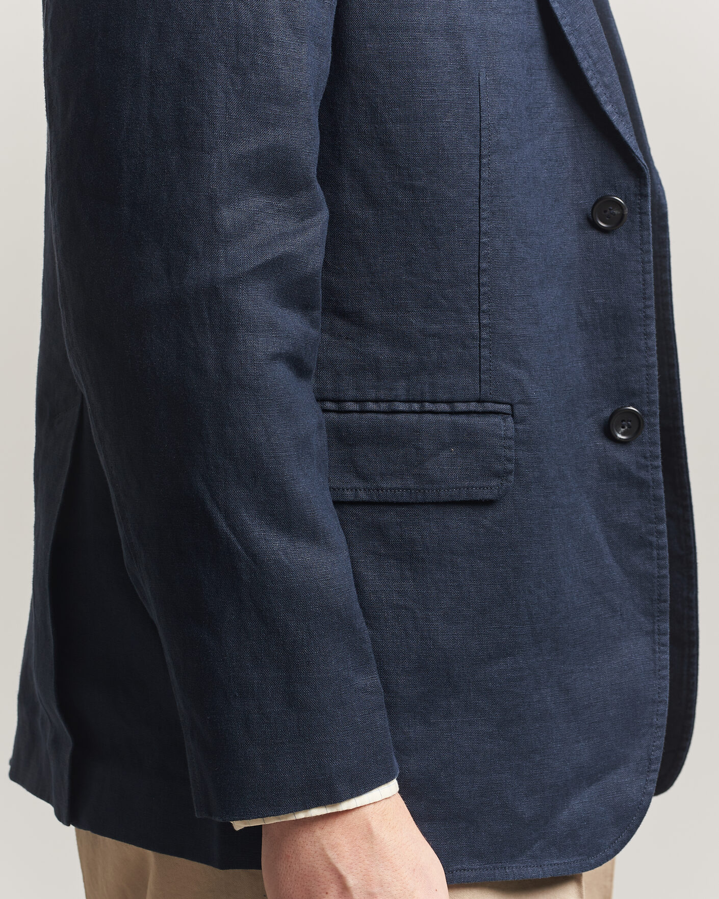 Herren | Sakkos | GANT | Garment Dyed Linen Blazer Evening Blue