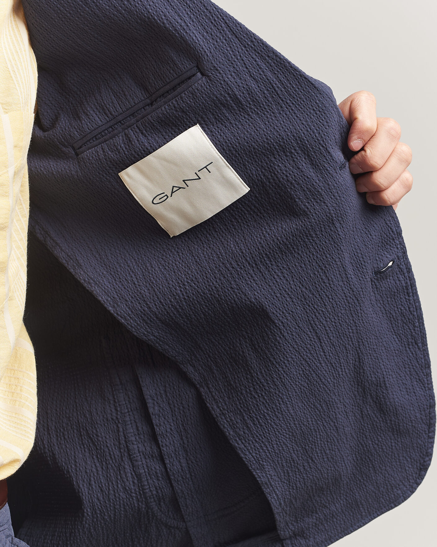 Herren | Sakkos | Gant | Garment Dyed Seersucker Blazer Evening Blue