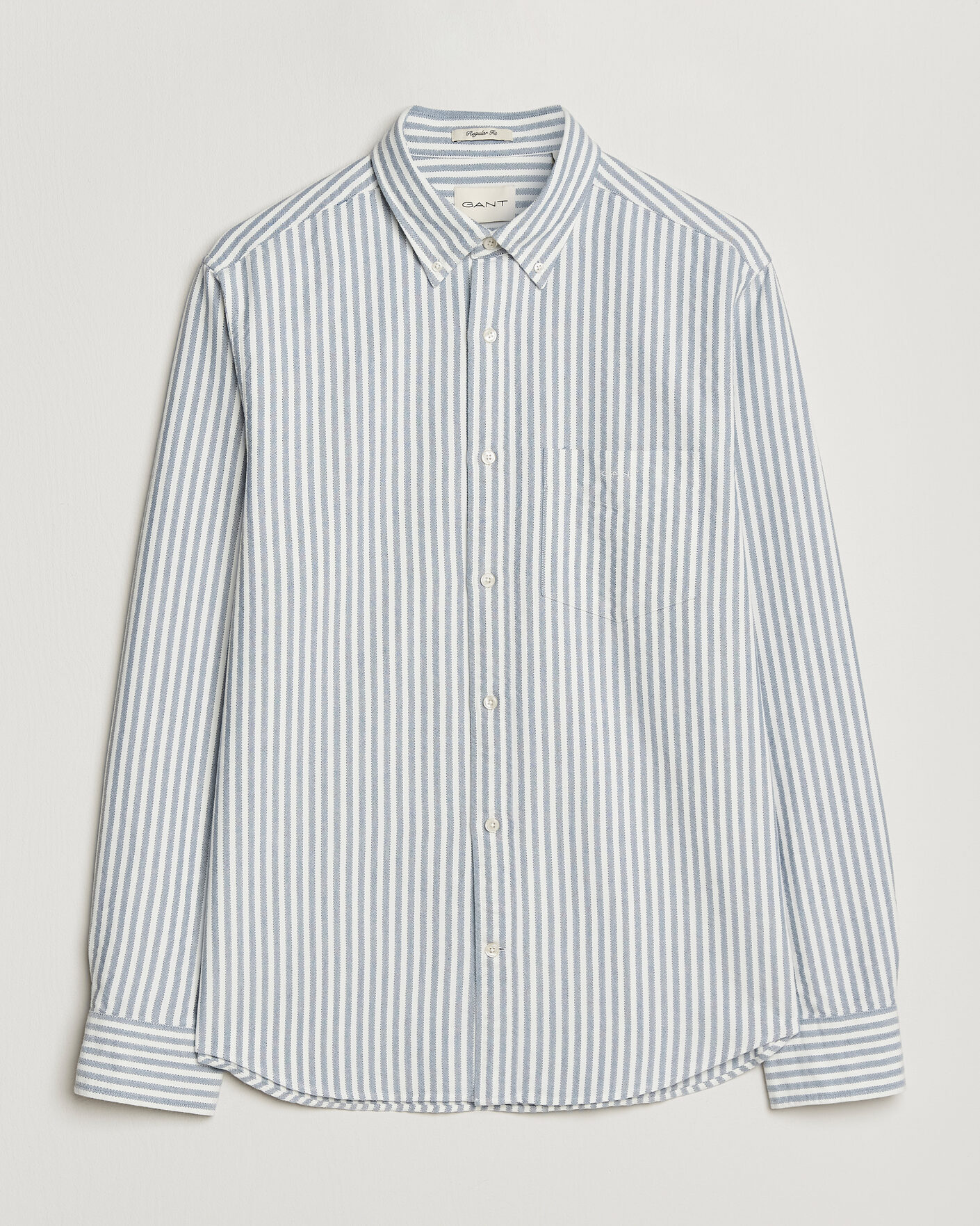 Herren | Hemden | Gant | Regular Fit Textured Striped Shirt Vintage Blue
