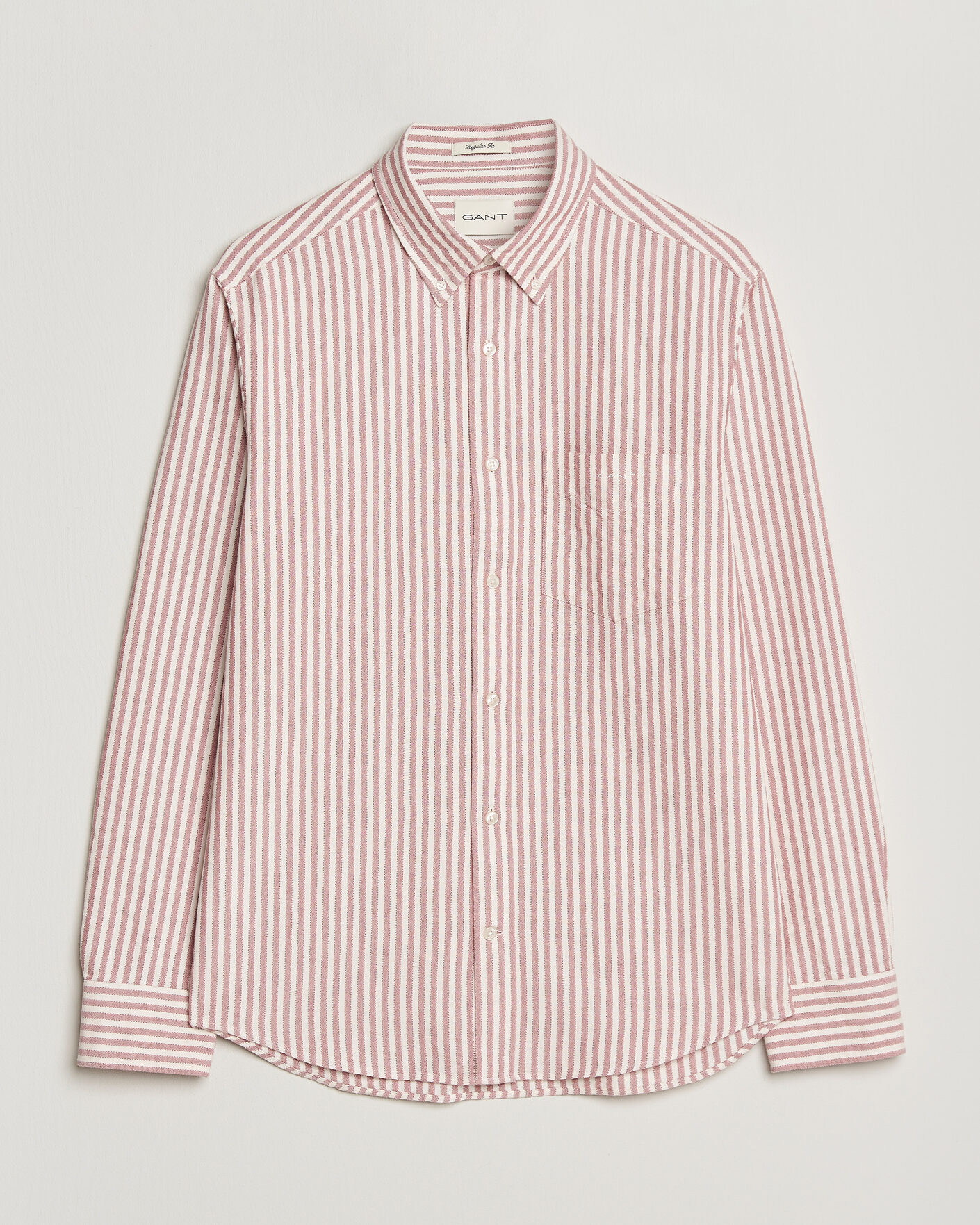 Herren | Hemden | GANT | Regular Fit Textured Striped Shirt Rose Red