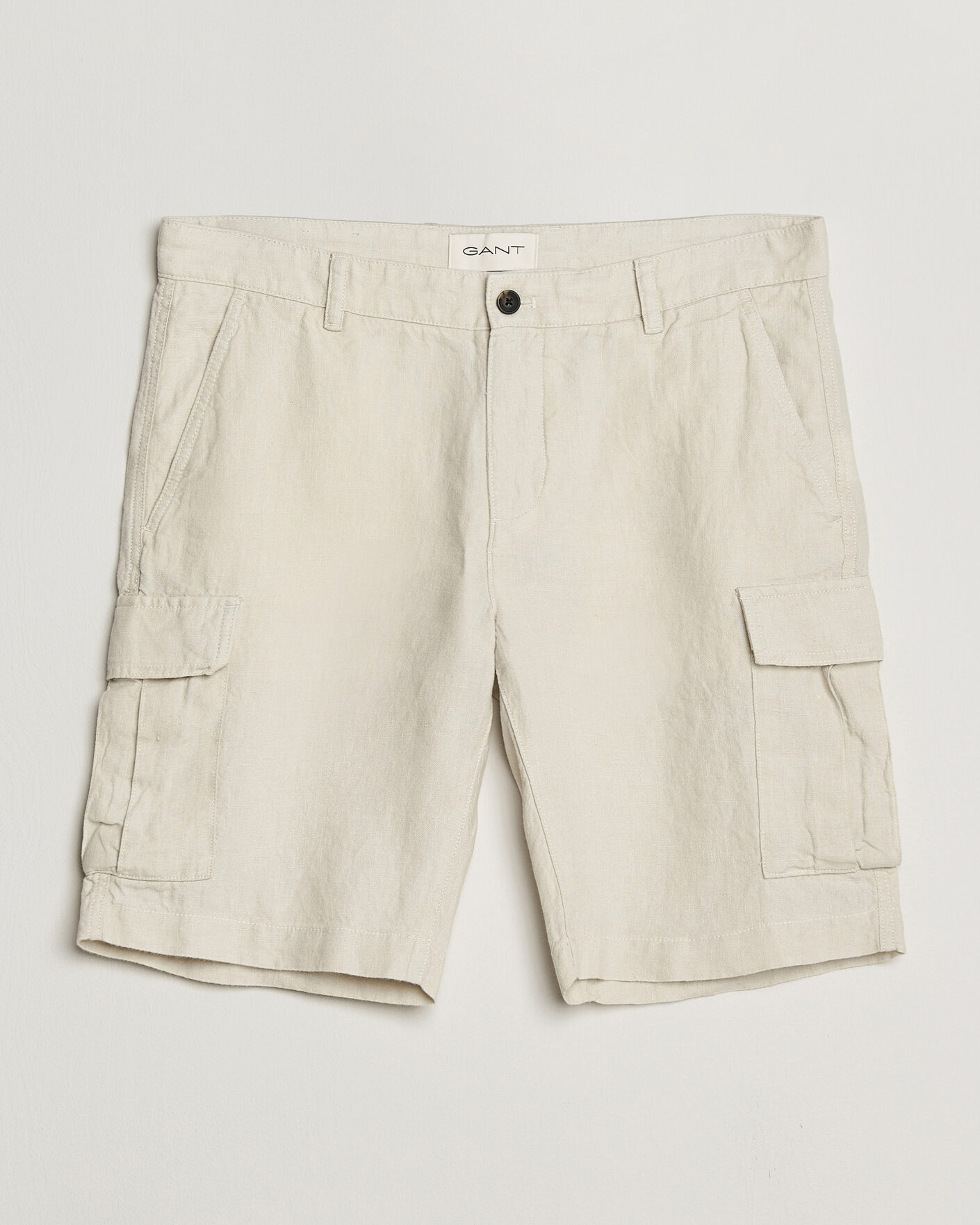 Herren | Shorts | Gant | Regular Fit Linen Cargo Shorts Sand