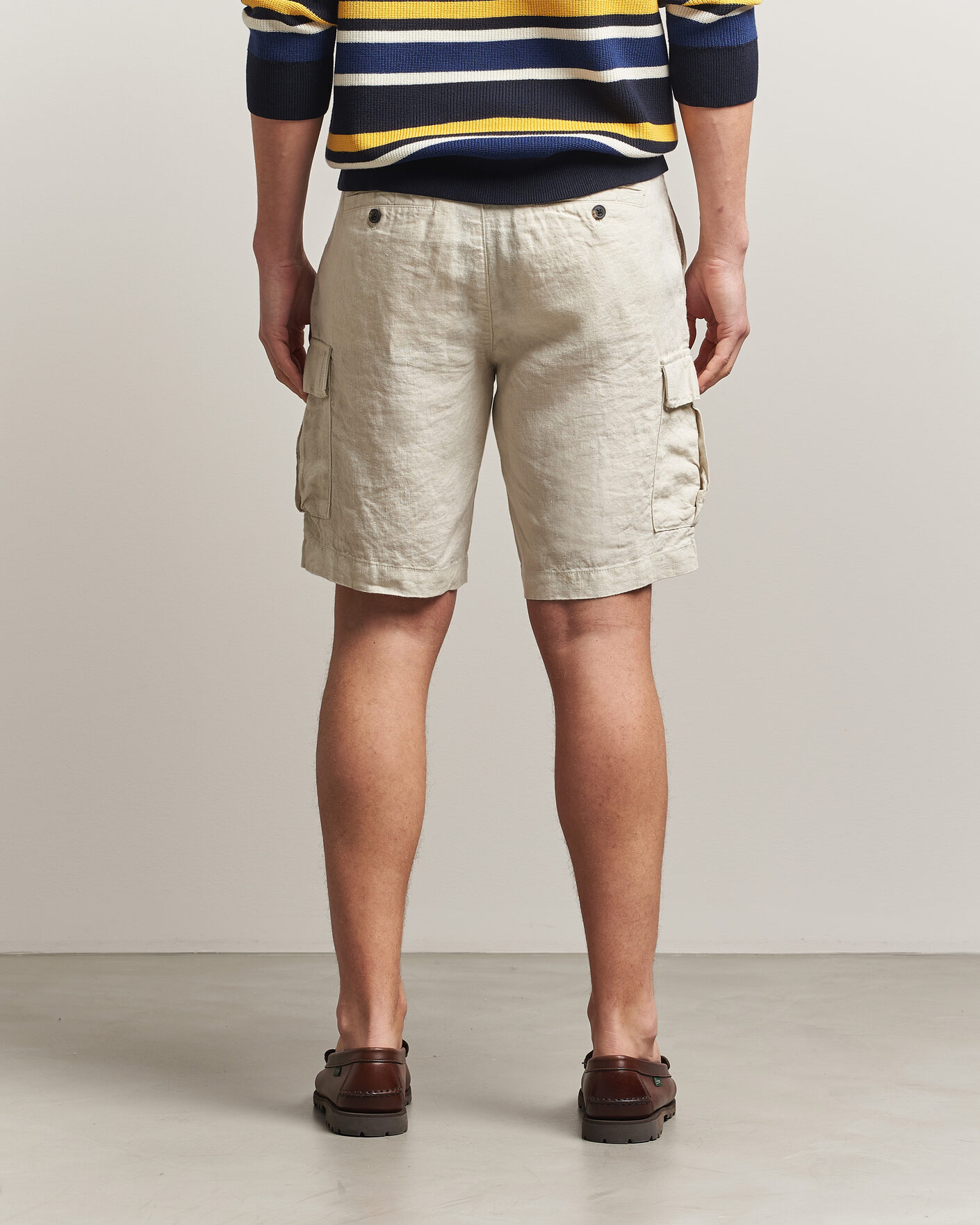 Herren | Shorts | GANT | Regular Fit Linen Cargo Shorts Sand