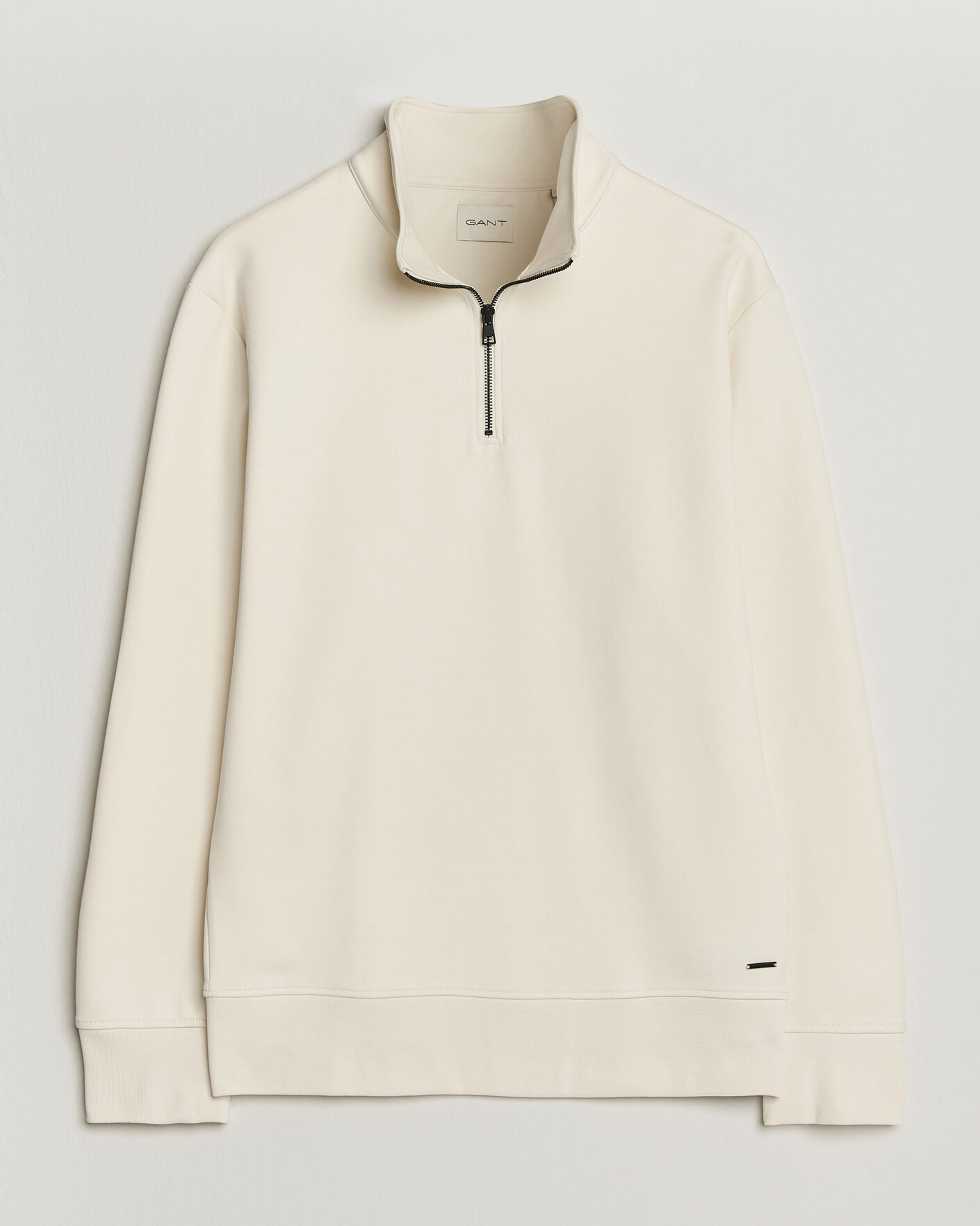 Herren | Pullover | Gant | Interlock Half Zip Creamed White