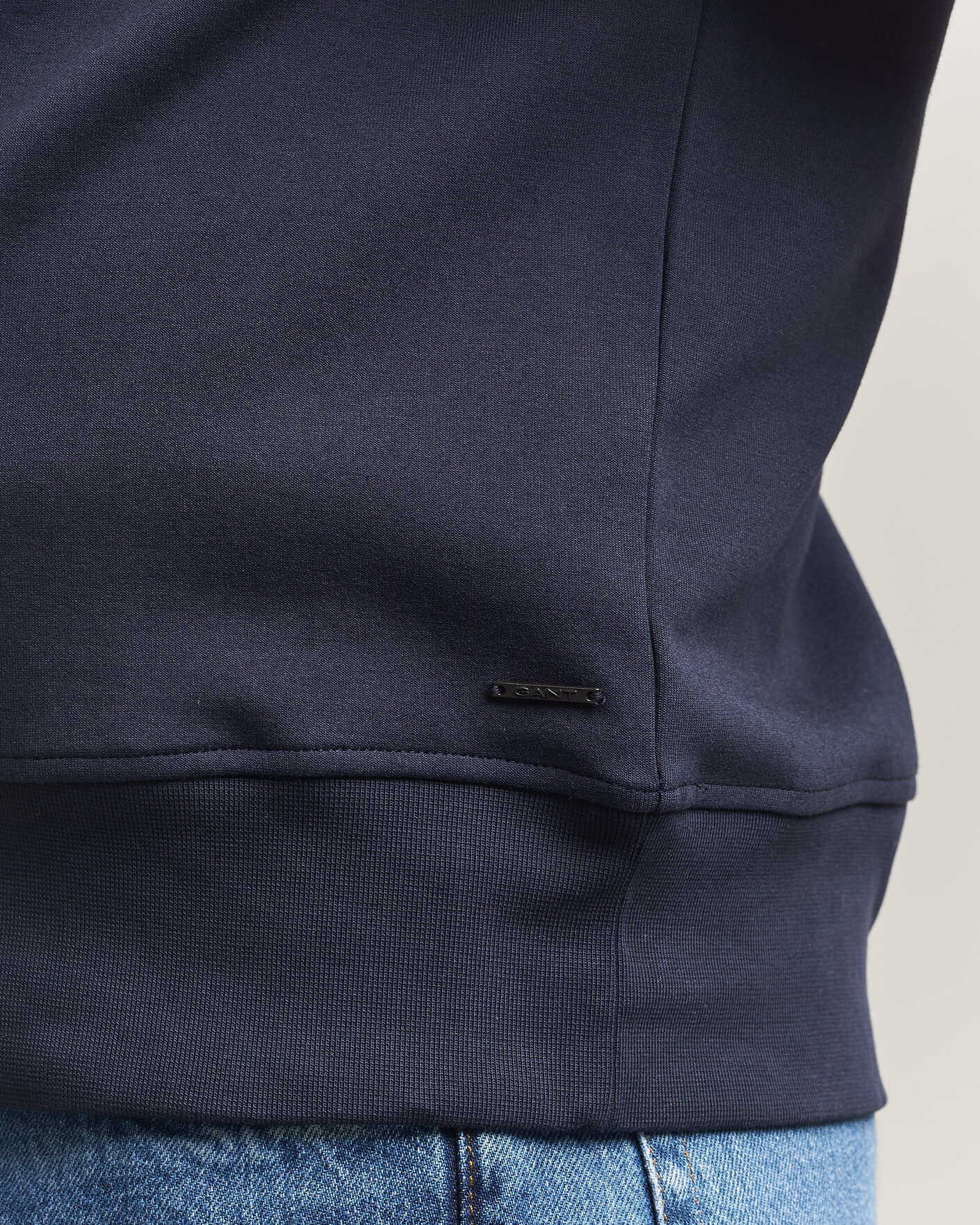 Herren | Pullover | Gant | Interlock Half Zip Evening Blue