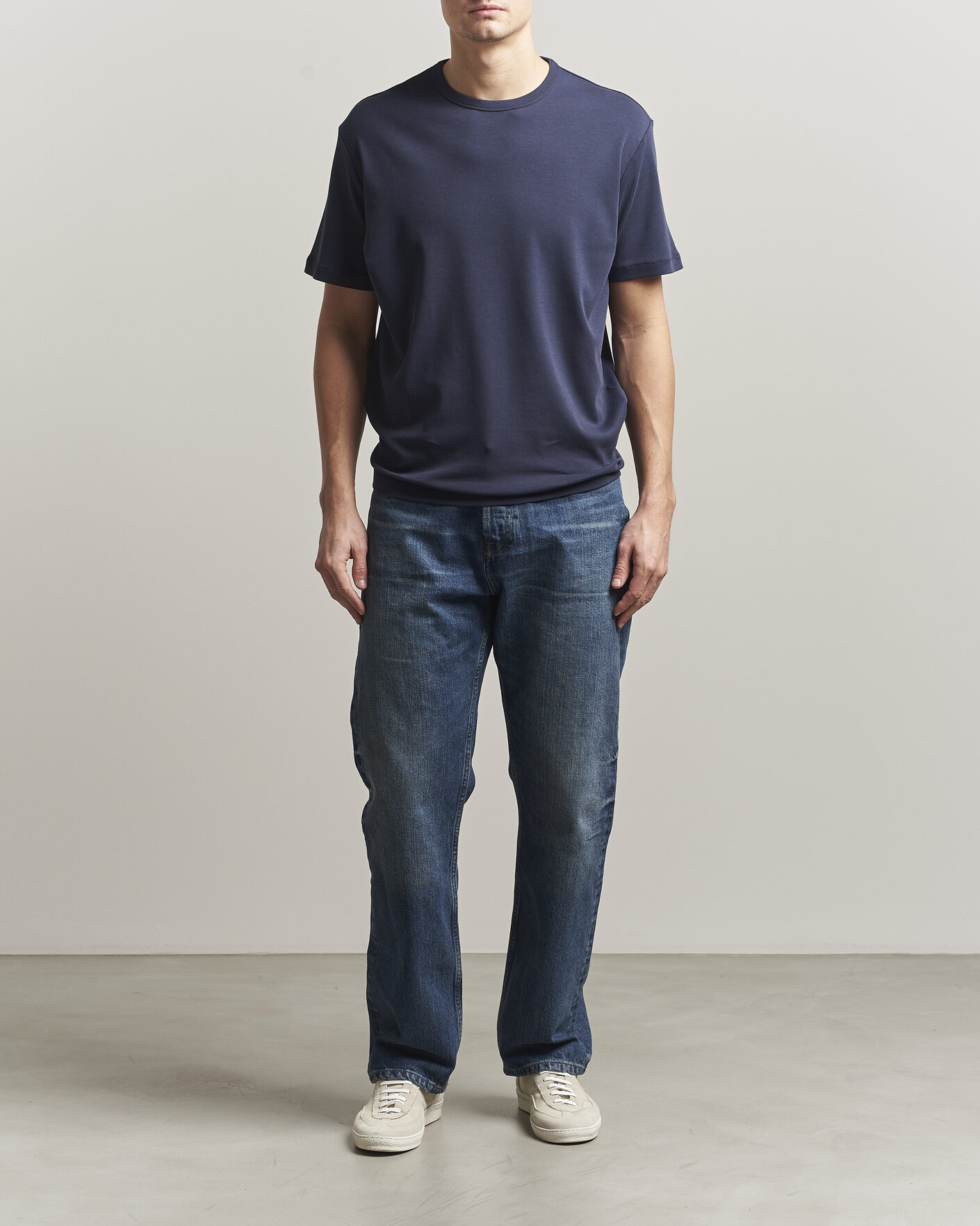 Herren | T-Shirts | Gant | Interlock Crew Neck T-Shirt Evening Blue