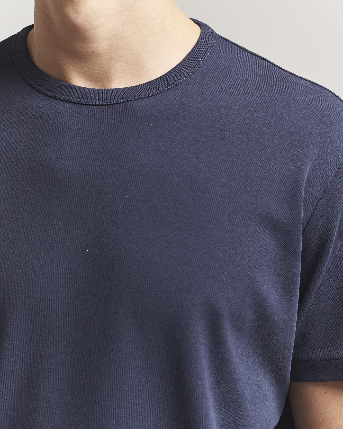 Herren | T-Shirts | Gant | Interlock Crew Neck T-Shirt Evening Blue