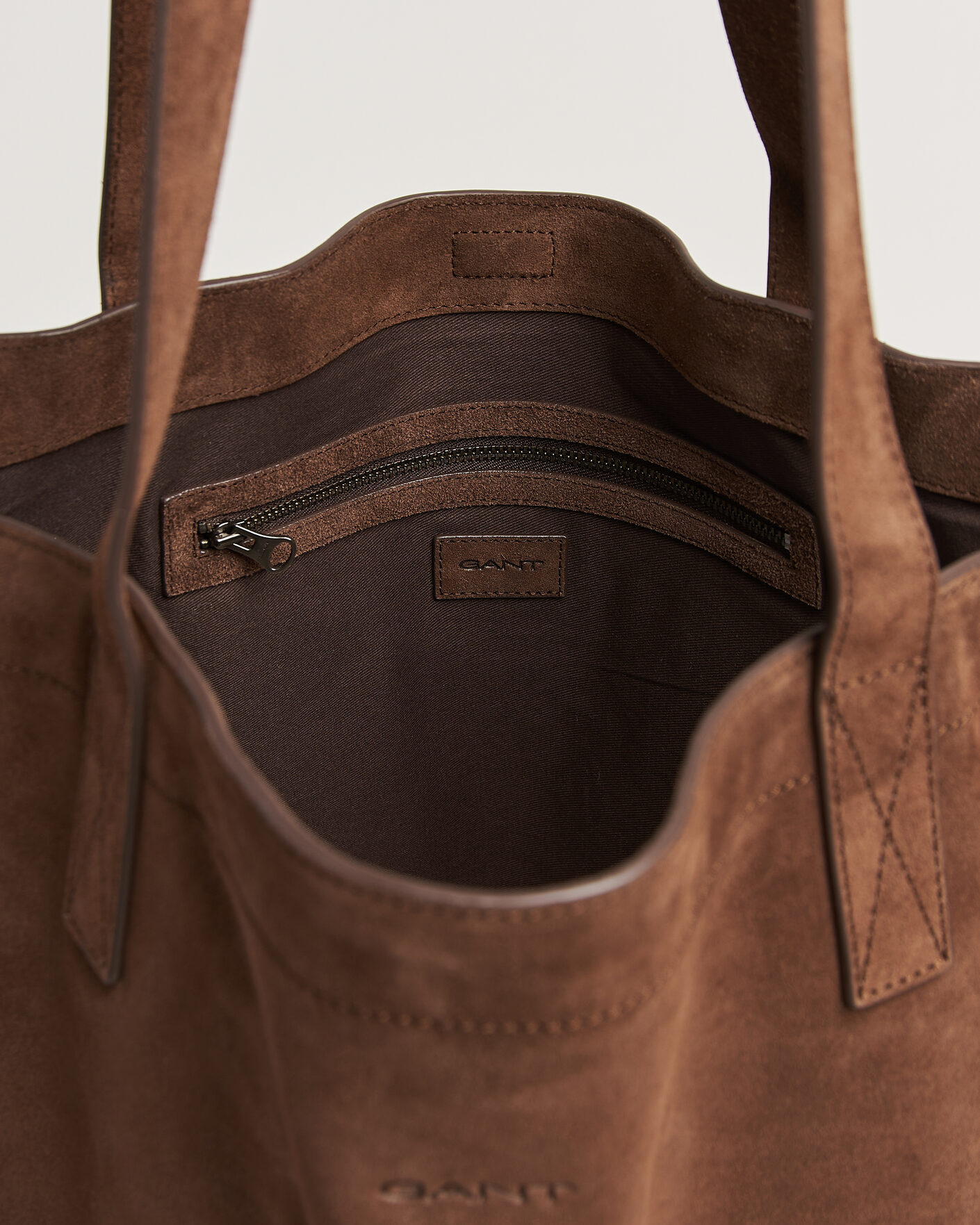 Herren | Taschen | GANT | Suede Tote Bag Mahogany Brown