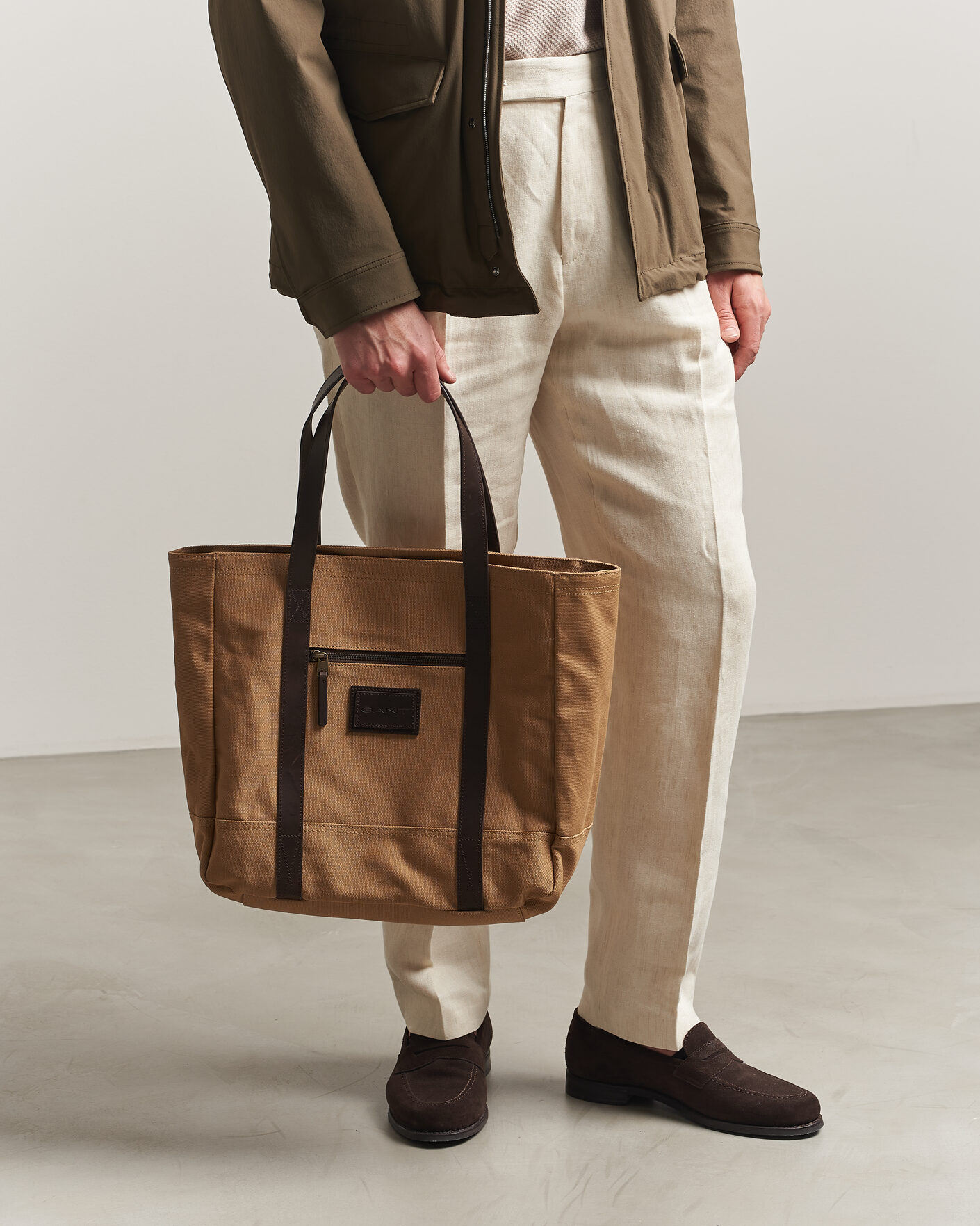Herren | Taschen | Gant | Washed Canvas Tote Bag Warm Khaki