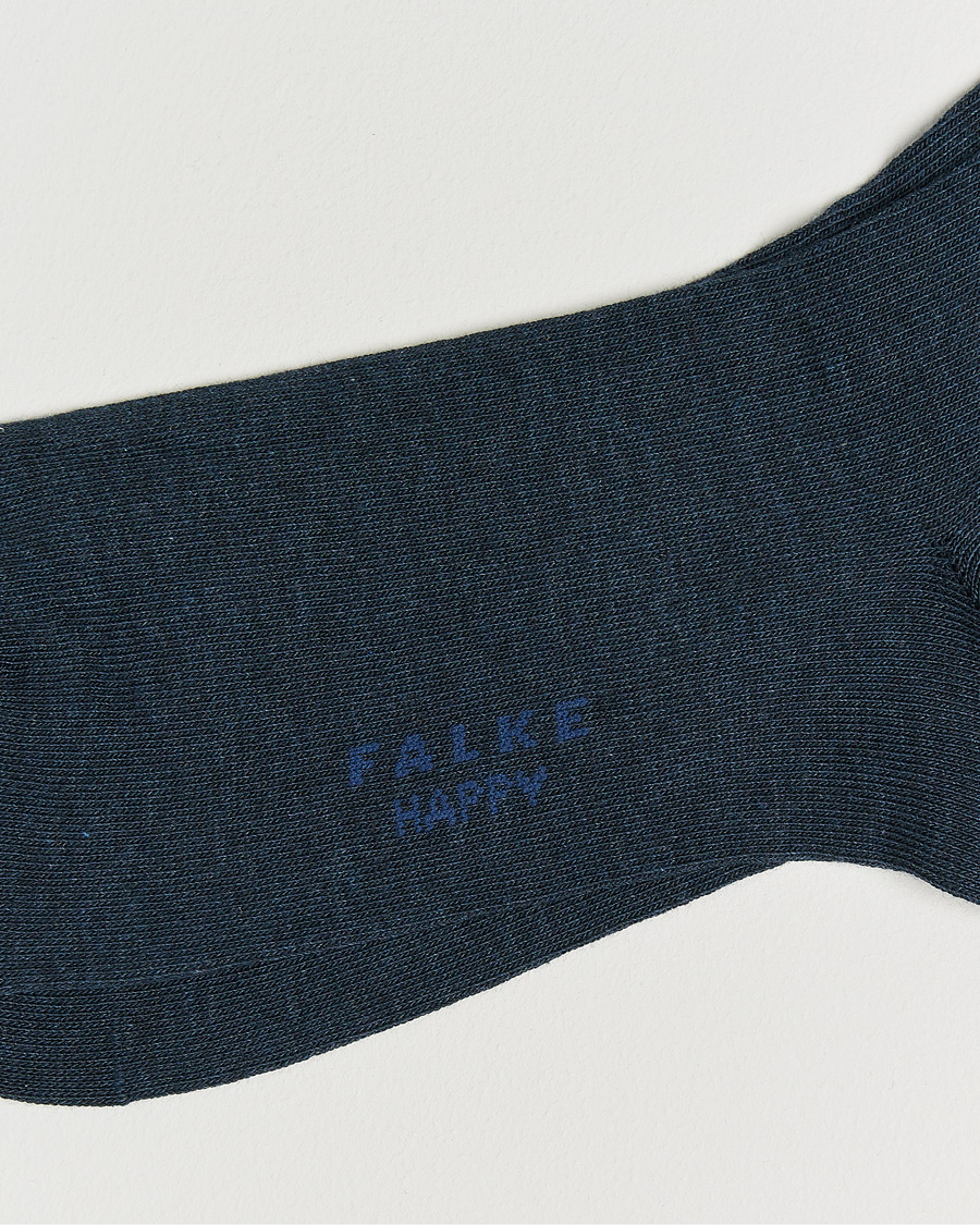 Herren | Unterwäsche | Falke | Happy 2-Pack Cotton Socks Navy Melange