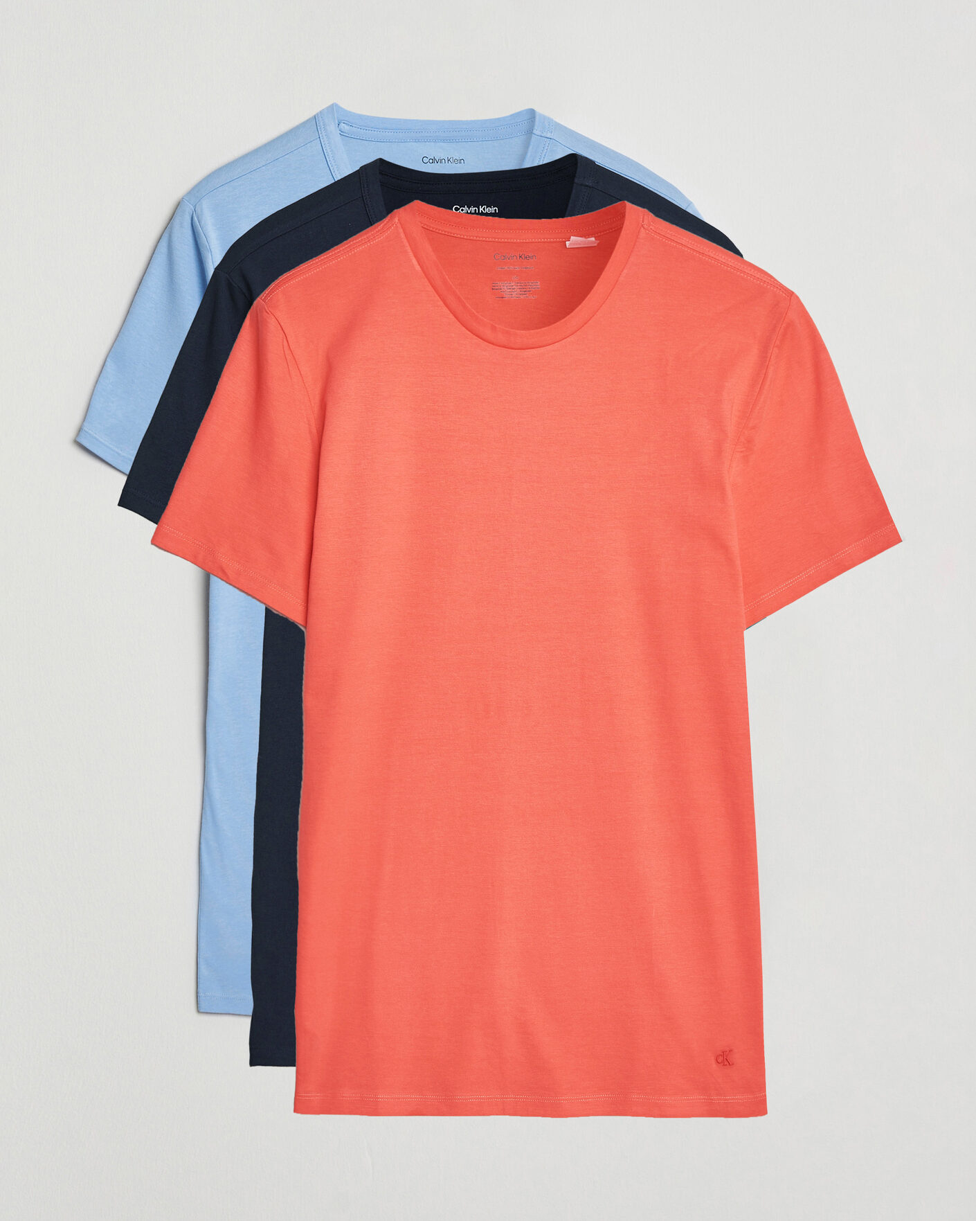 Herren | T-Shirts | Calvin Klein | 3-Pack Cotton Crew Neck T-Shirt Navy/Red/Blue